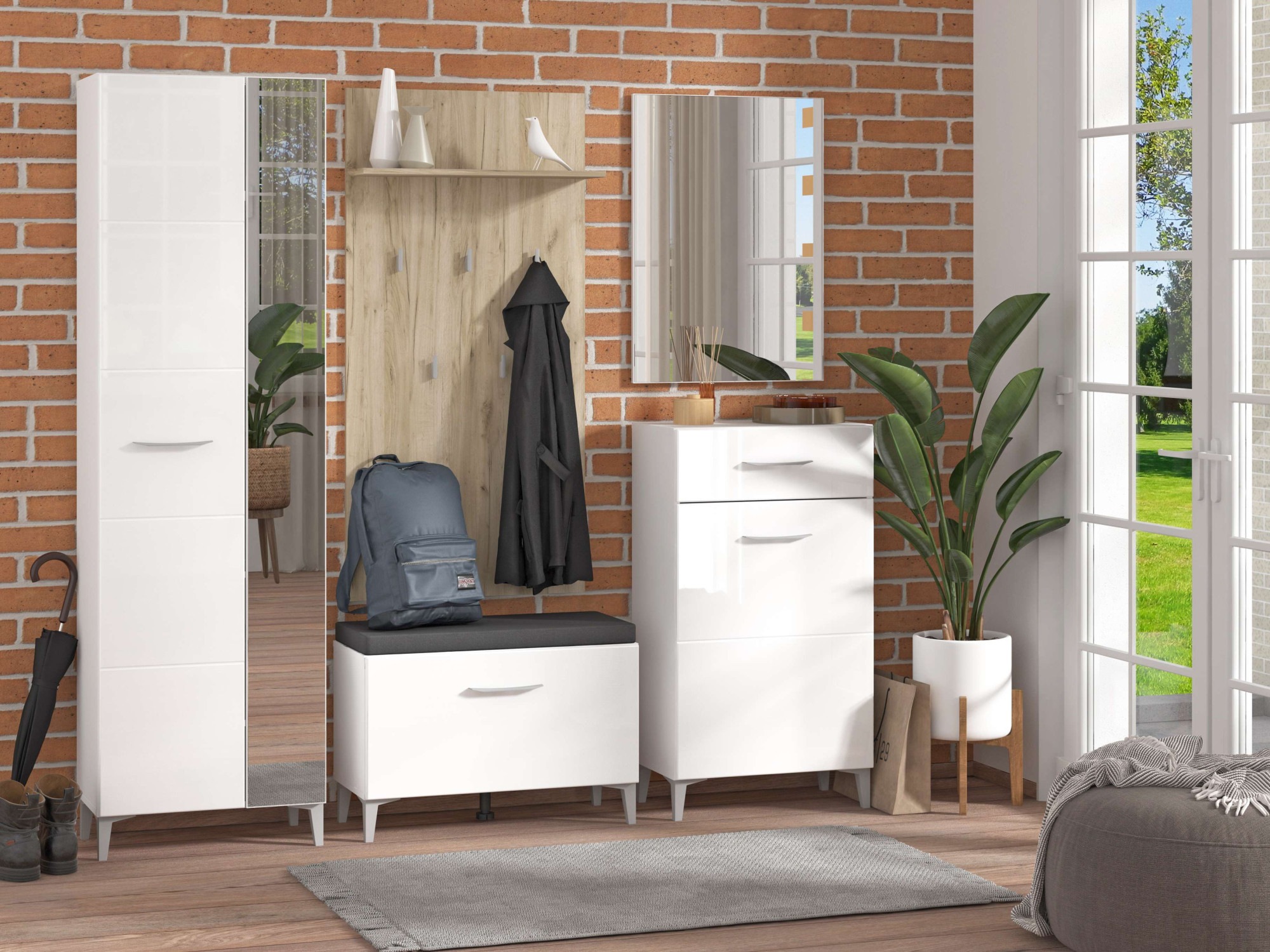 INOSIGN Garderobenpaneel »Como, Wandregal mit Haken, mit Regal«, Wandgarder günstig online kaufen