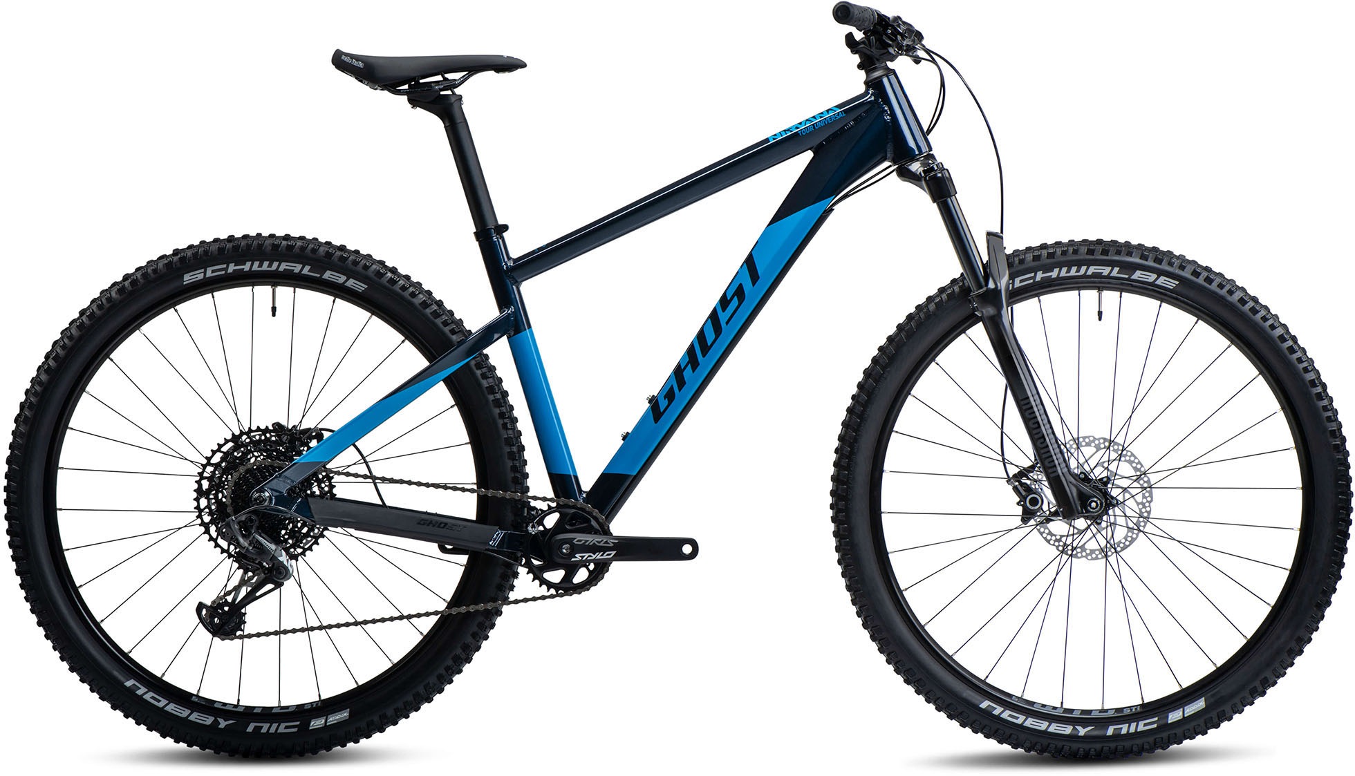 Ghost Mountainbike »Nirvana Tour SF Universal«, 12 Gang, SRAM, X01 Eagle Schaltwerk, Kettenschaltung, für Damen und Herren, Kettenschaltung
