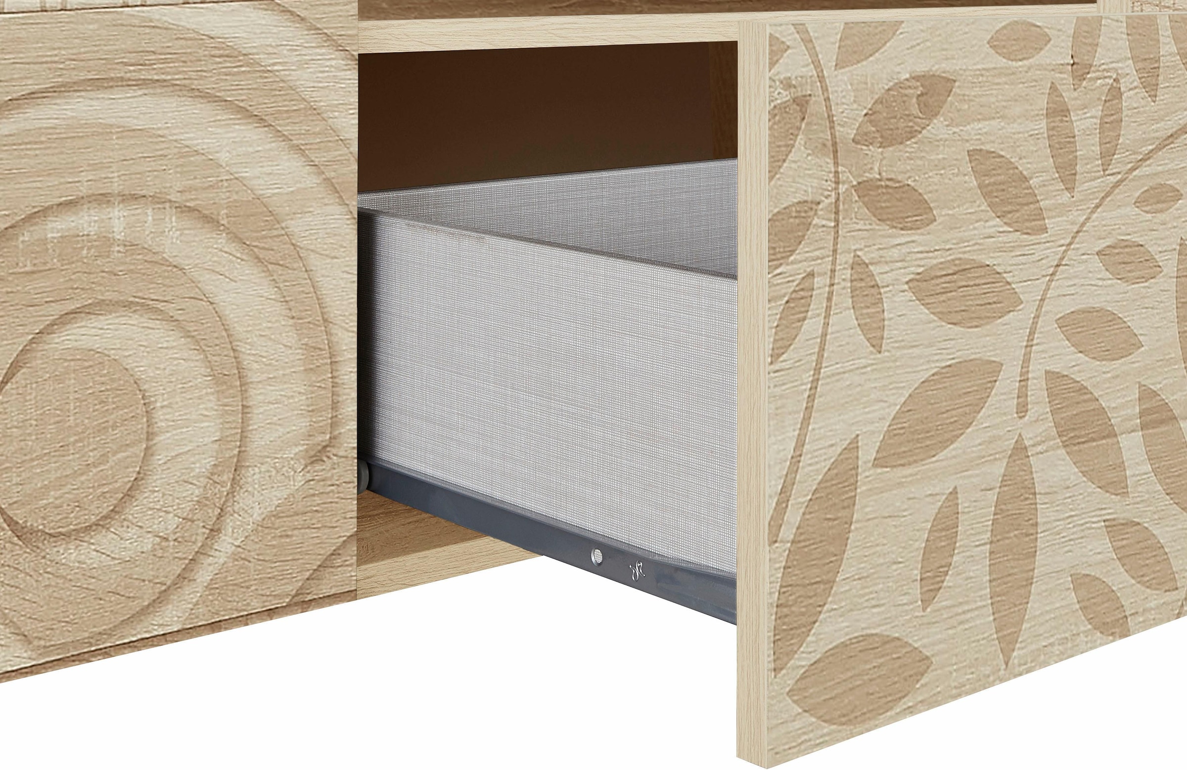 INOSIGN Lowboard »Miro«, Breite 181 cm mit dekorativem Siebdruck