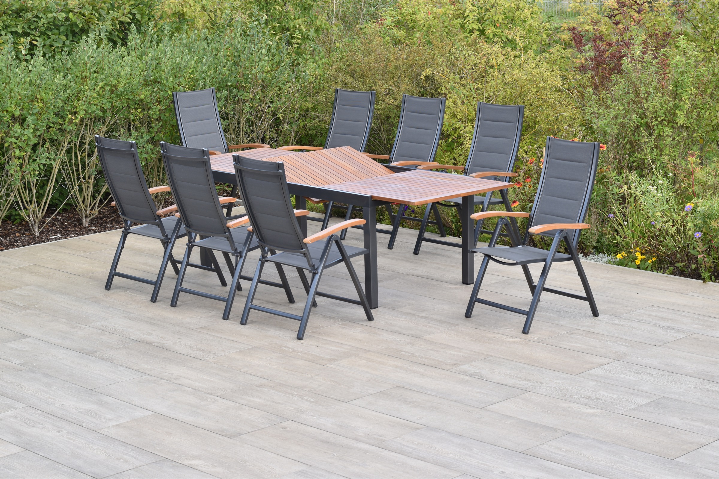 MERXX Garten-Essgruppe »»Paxos«« Set, 5-fach verstellbare Rückenlehne, gepo günstig online kaufen