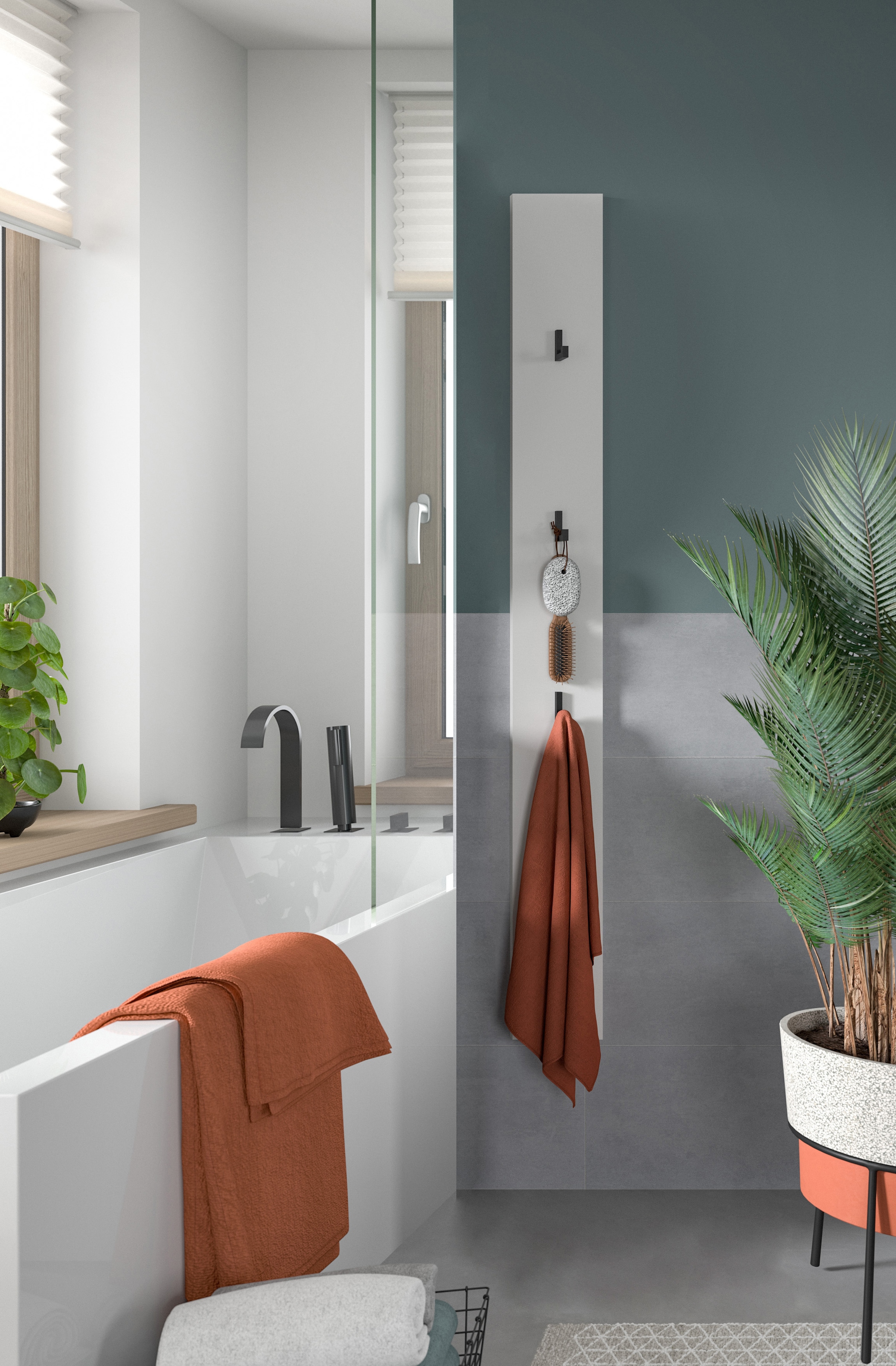 INOSIGN Hakenleiste »VICENZA, TOPSELLER!, Höhe 150cm, 4 schwarze Haken«, Paneel, Wandpaneel, Paneel, Wandhaken, Wandboard