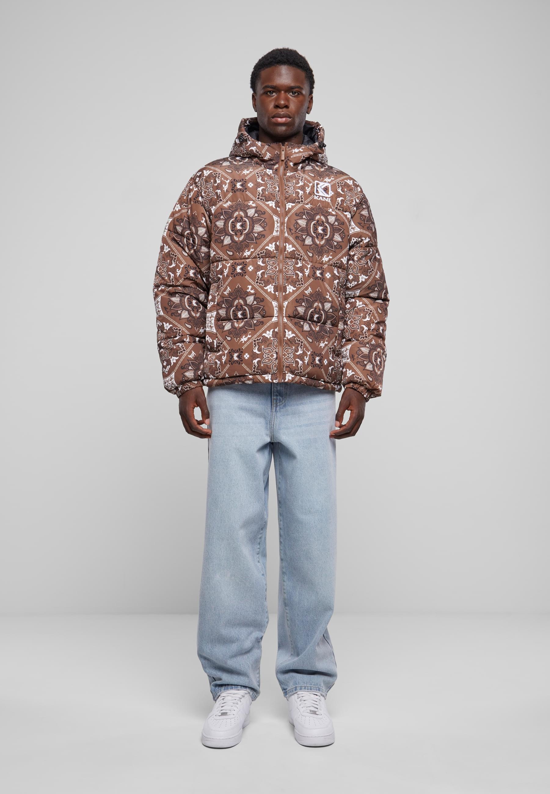 Karl Kani Winterjacke »Karl Kani Herren KM233-037-2 KK OG Paisley Puffer Jacket« 1 Stk. tlg. mitKapuze