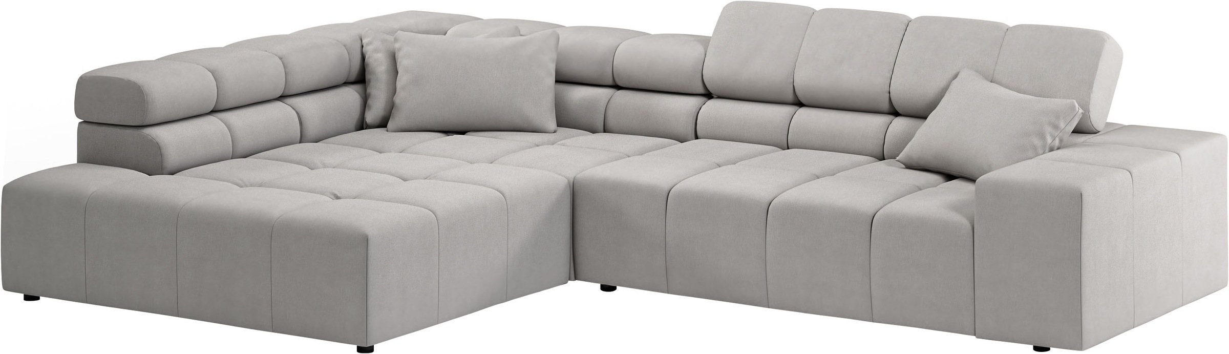 INOSIGN Ecksofa »Ancona incl. Kopfteilverstellung, Breite 319cm, L-Form«, wahlweise motorische Sitztiefenverstellung, auch in Cord + Easy Care