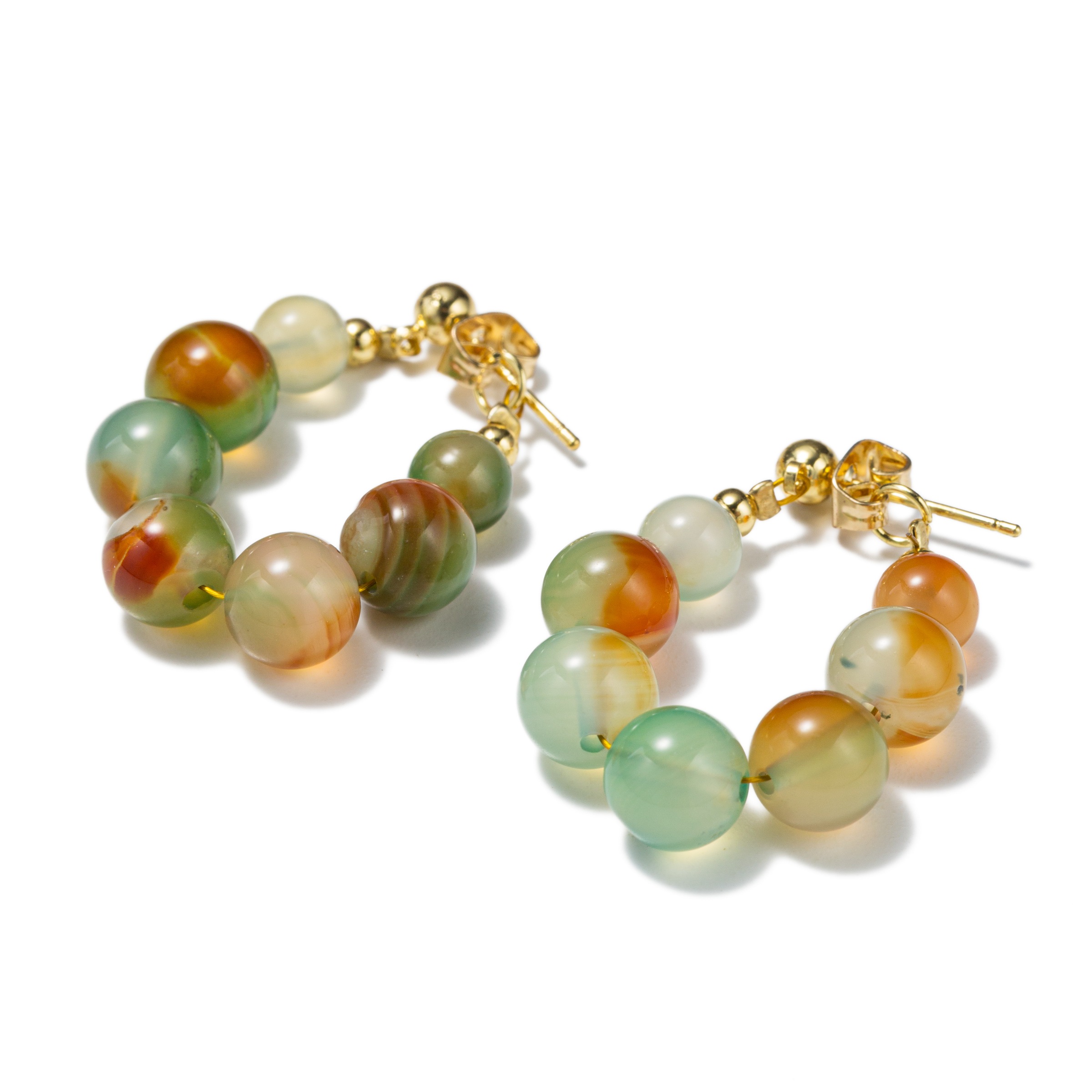 Firetti Paar Ohrstecker »Schmuck Geschenk Edelstahl Ohrschmuck Ohrringe Edelsteine« Made in Germany - mit Achat