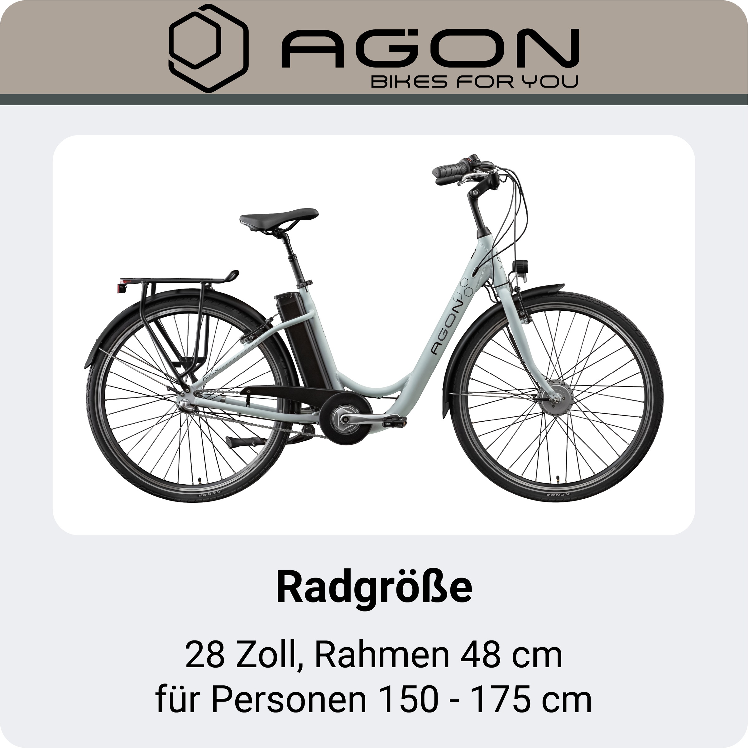 AGON »Aurora« 3 Gang Nabenschaltung Frontmotor 250 W E-Bike 26" Citybike 150-175cm Pedelec Nabenmotor Fahrrad 3 Gang Licht