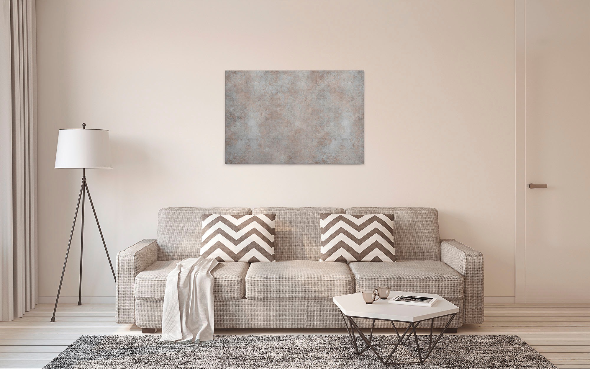 A.S. Création Leinwandbild »big three 4«, Kunst-Modern-Kinder, (1 St.), Keilrahmen Bild Betonoptik Leinwand-Bild Wohnzimmer modern Wandbild