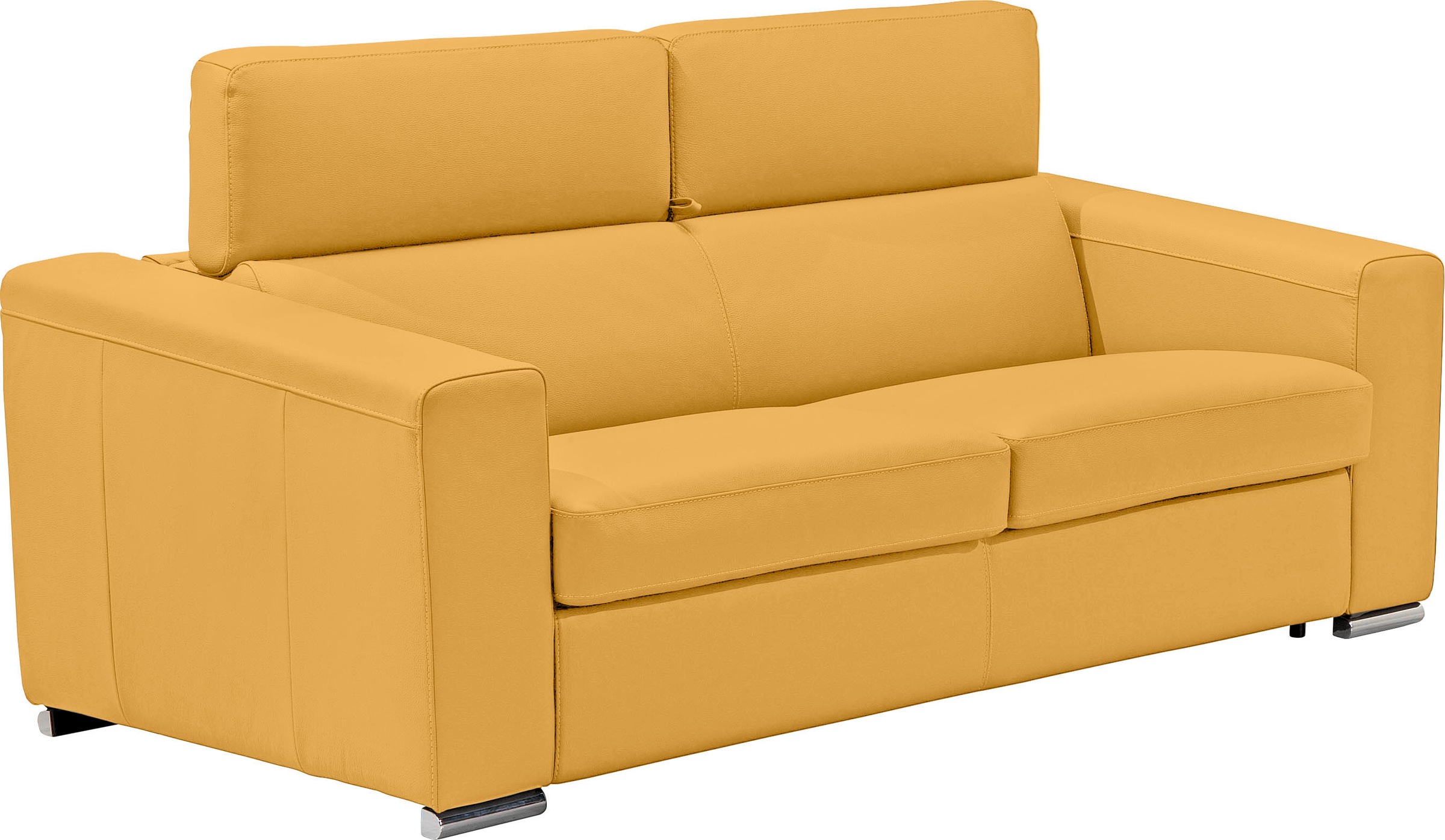 Egoitaliano Schlafsofa »Cabiria, Design und super Sitz- und Liegekomfort«, Sofa inkl. Schlaffunktion, Kopfteile verstellbar, mit Metallfüßen