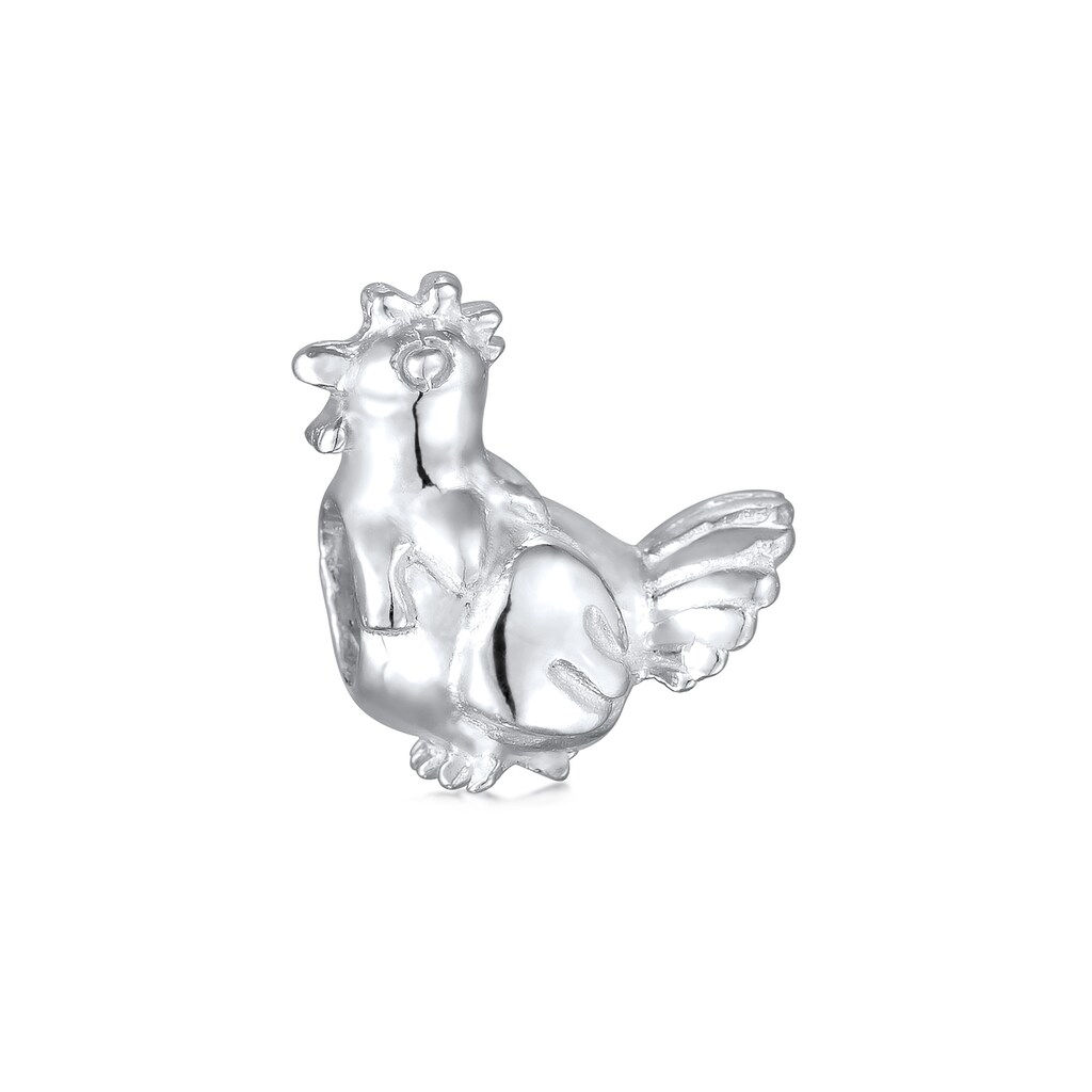 Nenalina Charm-Einhänger »Hahn Bead-Anhänger Tier Oxidiert 925 Silber«