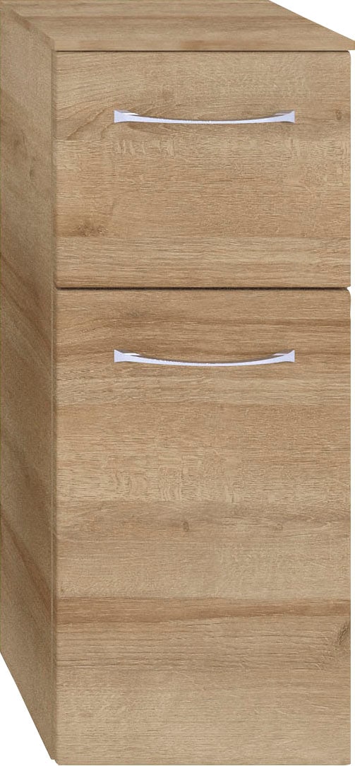 Saphir Badmöbel-Set »6005 Sprint 4-teilig, Keramik-Waschtisch mit LED-Spiegelschrank«, (5 St.), Unterschrank, Midischrank, inkl. Türdämpfer, 5 Türen, 5 Schubladen