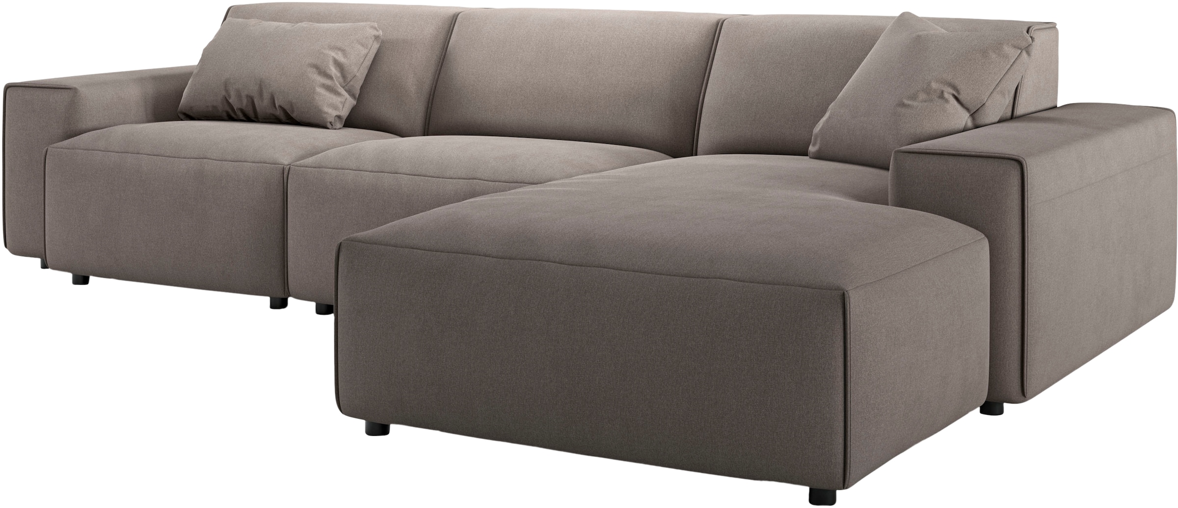 andas Ecksofa »Glimminge auch in Breitcord, Feincord, Bouclé + Easy care-Bezug«, L-Form, Breite 294, Zierkissen
