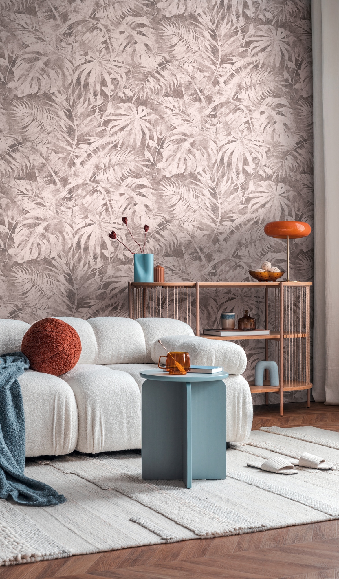 CosmoLiving by Cosmopolitan Vliestapete »Palma Pink Fototapete erweiterbar« günstig online kaufen