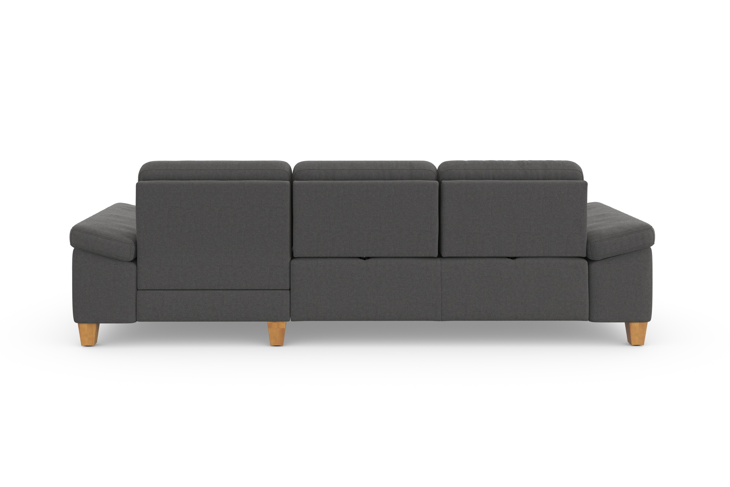 sit&more Ecksofa »Westham L-Form«, mit Recamiere, mit oder ohne Bettfunktion, Bettkasten, Füße Eiche