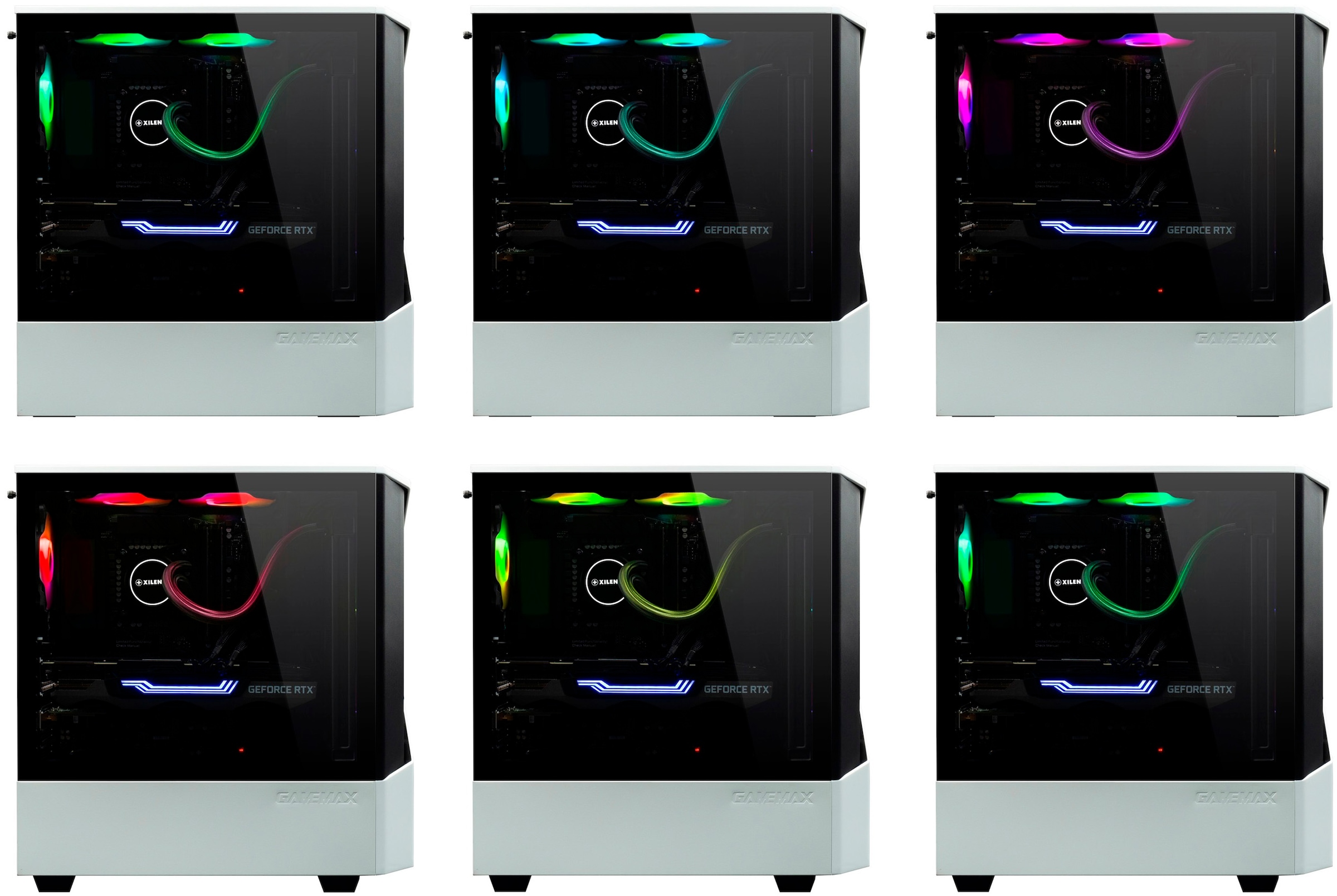 GAMEMAX Gaming-PC »Horizon 8170 AMD Ryzen 5 9600X 32GB DDR5 1TB SSD RX 9070« Windows 11, DDR5 RAM, Wasserkühlung