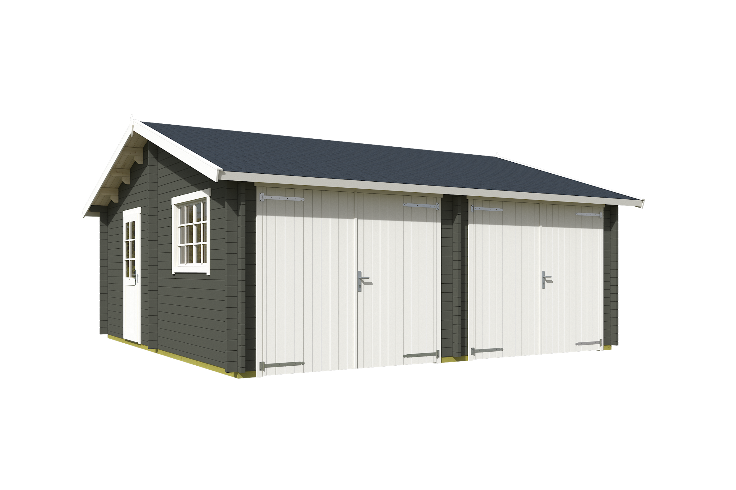 Nordic Holz Garage »FALKLAND«, BxT: 635x628 cm, 197 cm Einfahrtshöhe, mit Holztor