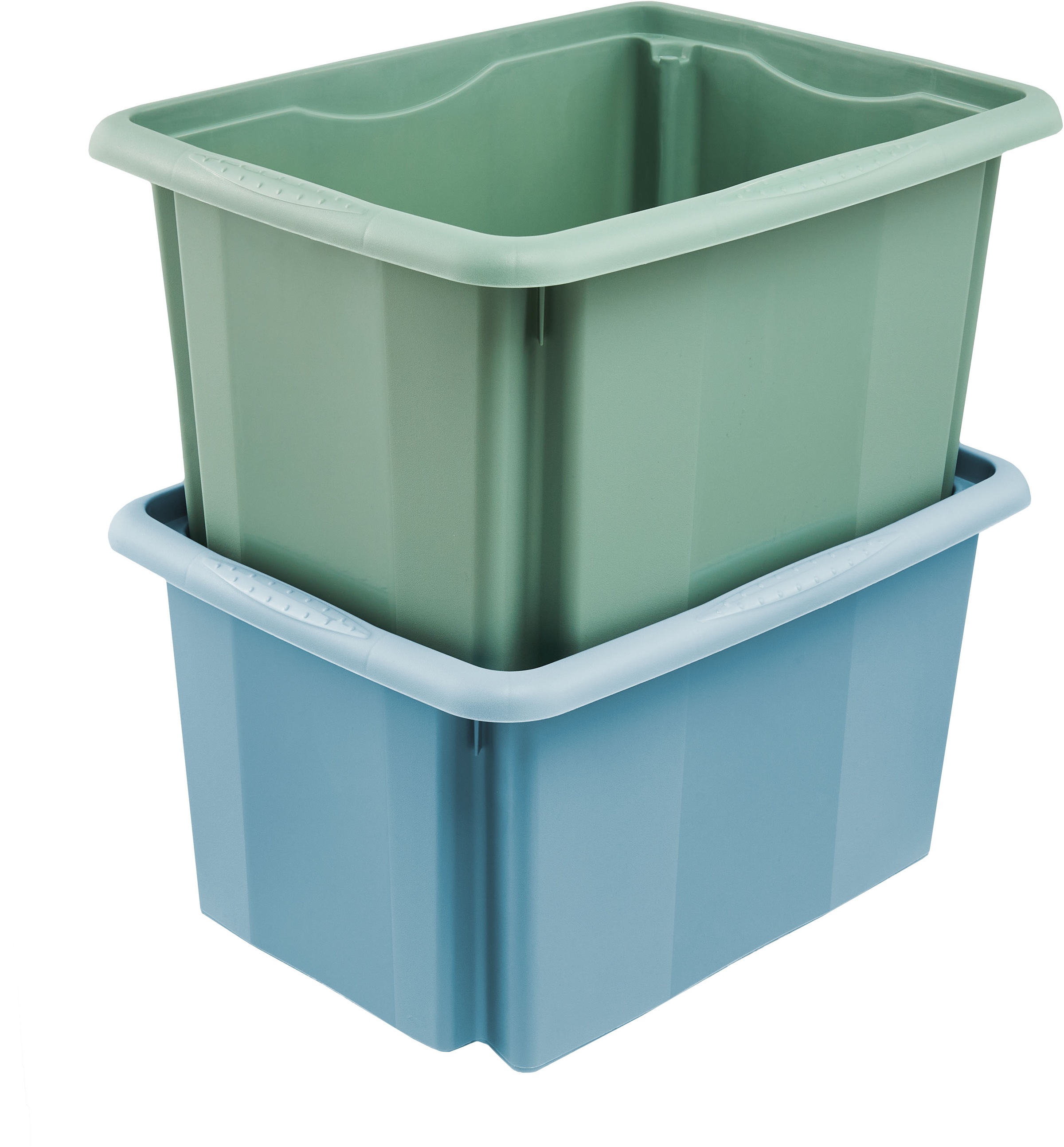 keeeper Aufbewahrungsbox »Emil, 3er Set, 15 L, 38 x 28,5 x 20,5 cm« ineinander und aufeinander stapelbar