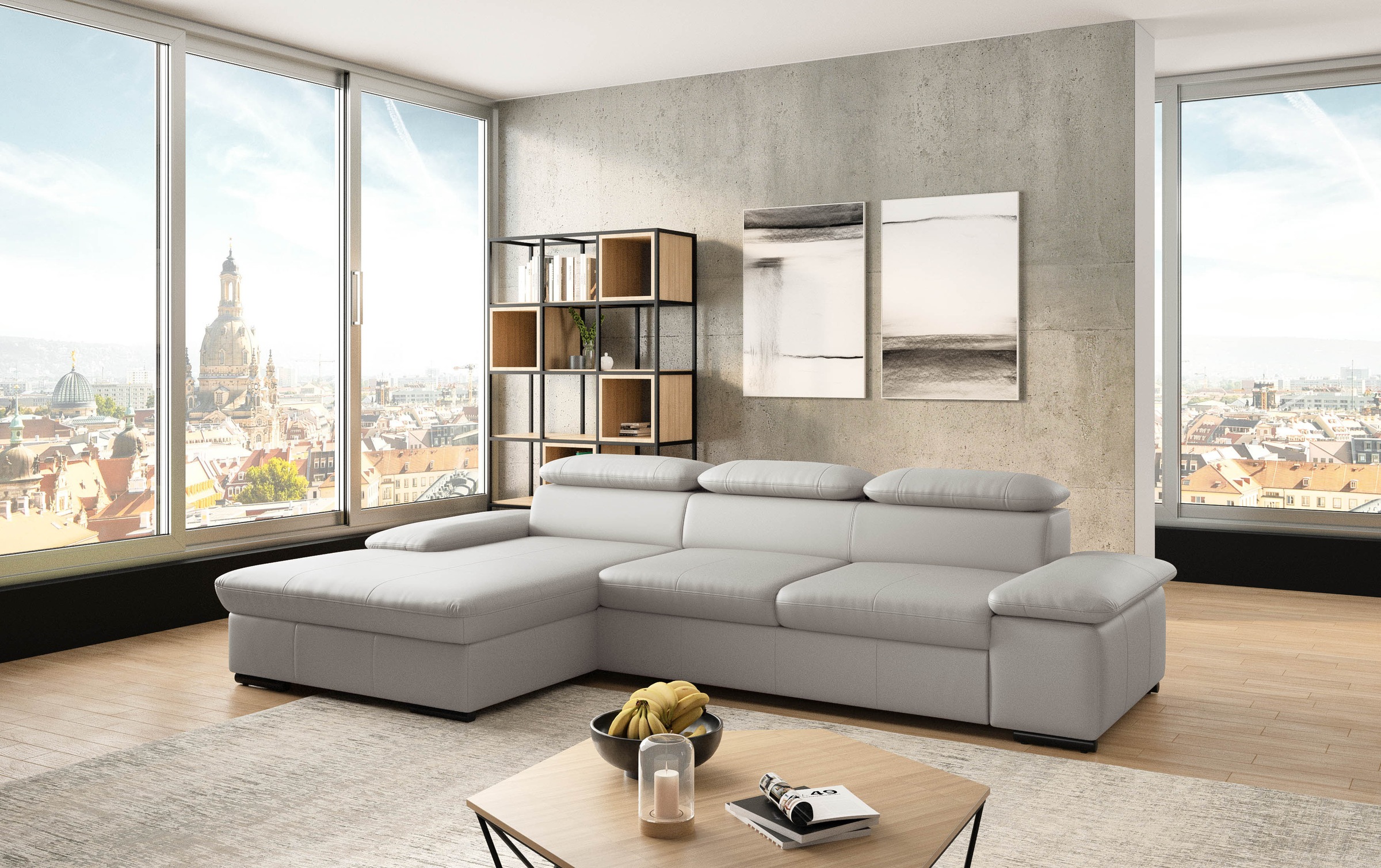 sit&more Ecksofa »Alcudia L-Form«, wahlweise mit Bettfunktion
