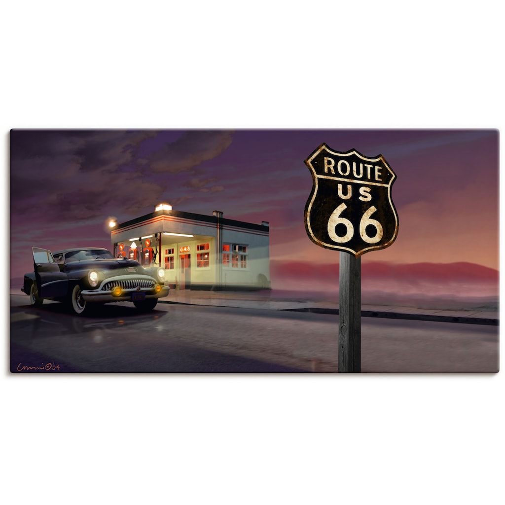 Artland Wandbild »Route 66«, Bilder von Amerika, (1 St.)