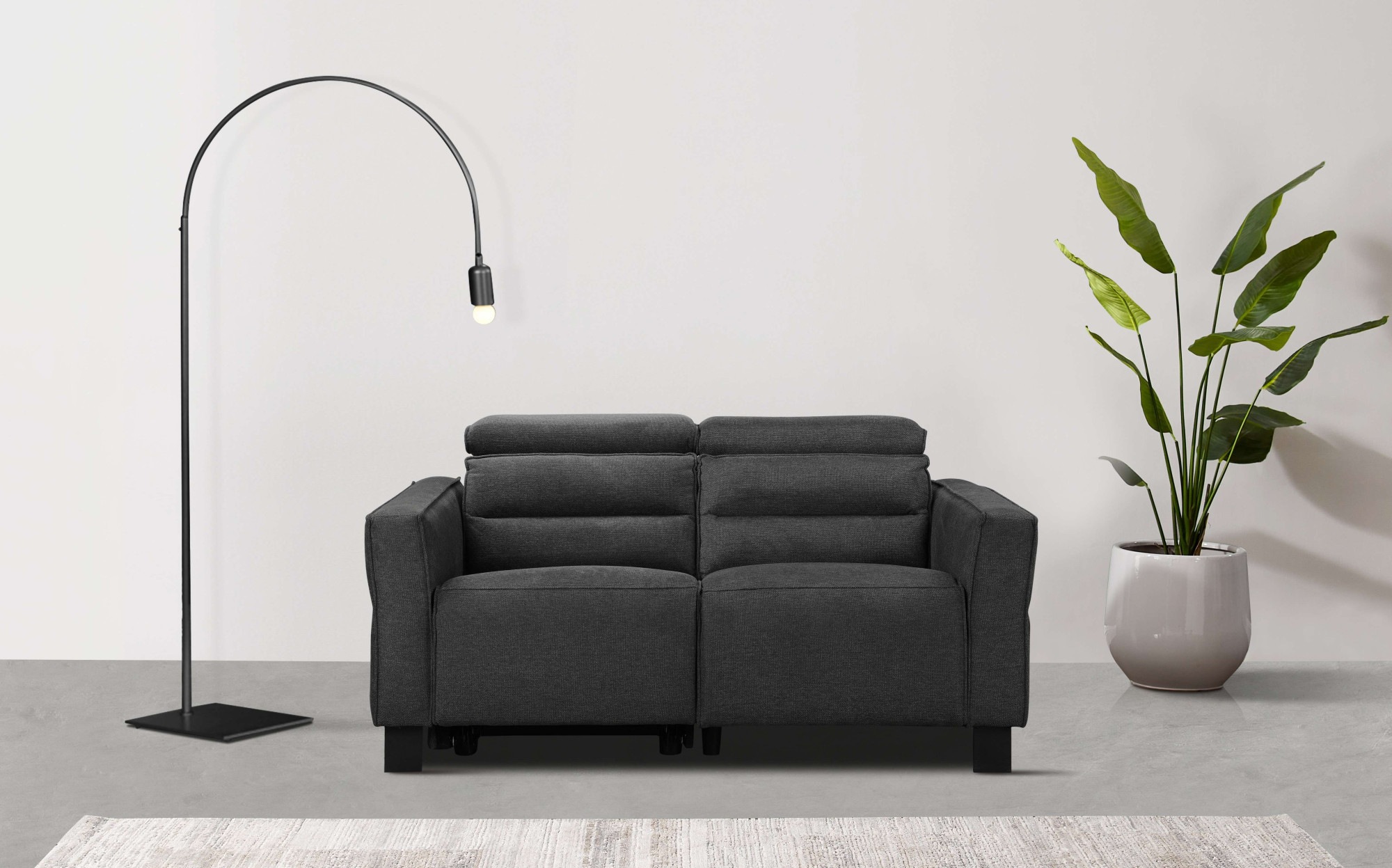 Places of Style 2-Sitzer »Carpari, 162 cm, mit manueller od. elektrischer Relaxfunktion«, (USB A/C), sowie Kopfteilverstellung