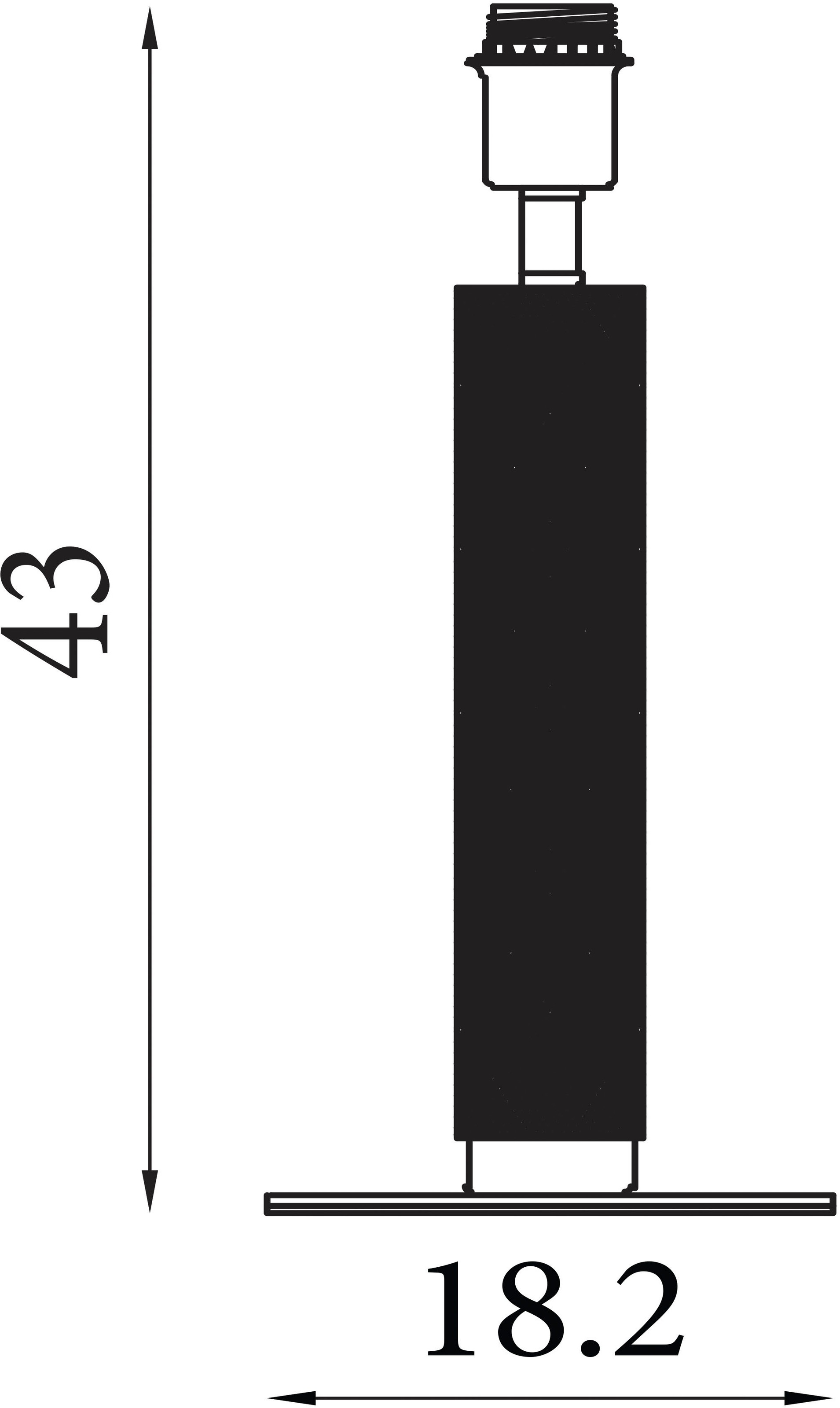 Searchlight Sockelleuchte »Nur Sockel - Londoner Tischlampe - Geraffeltes Silber« E27 1 Stk.