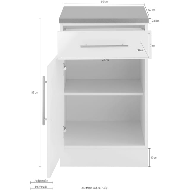 wiho Küchen Unterschrank »Cali«, 50 cm breit online kaufen