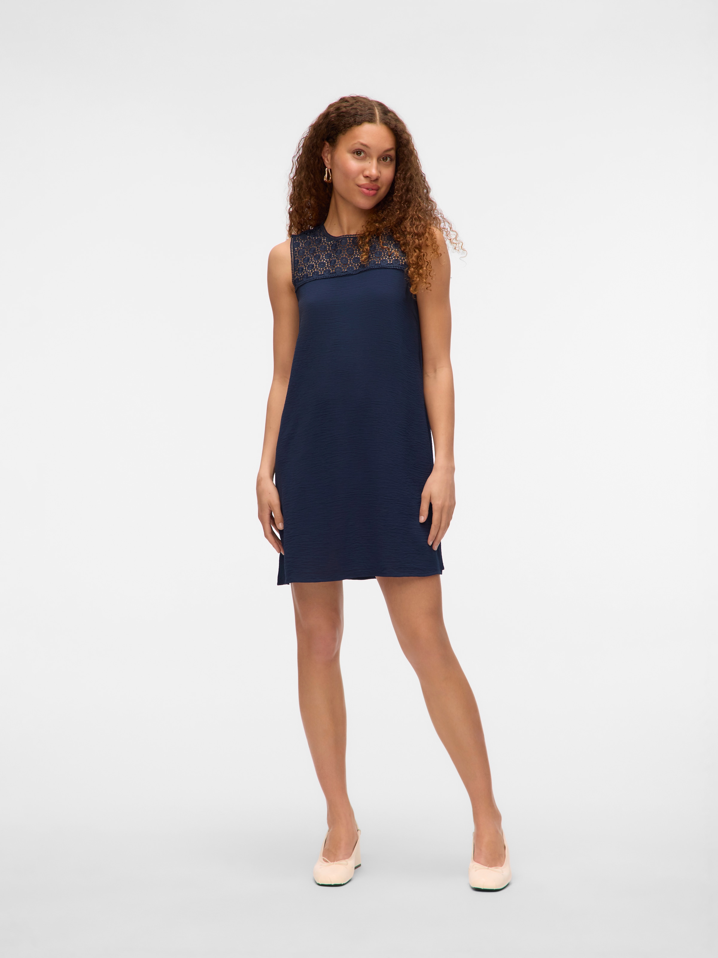 Vero Moda Minikleid »VMALVA CROCHET SHORT DRESS WVN GA«