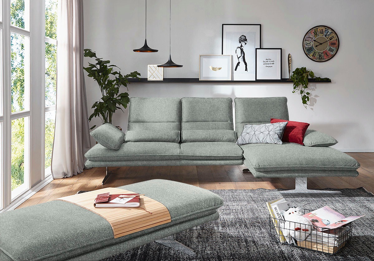 W.SCHILLIG Ecksofa "broadway, Designsofa mit tollem Sitzkomfort, L-Form", S günstig online kaufen