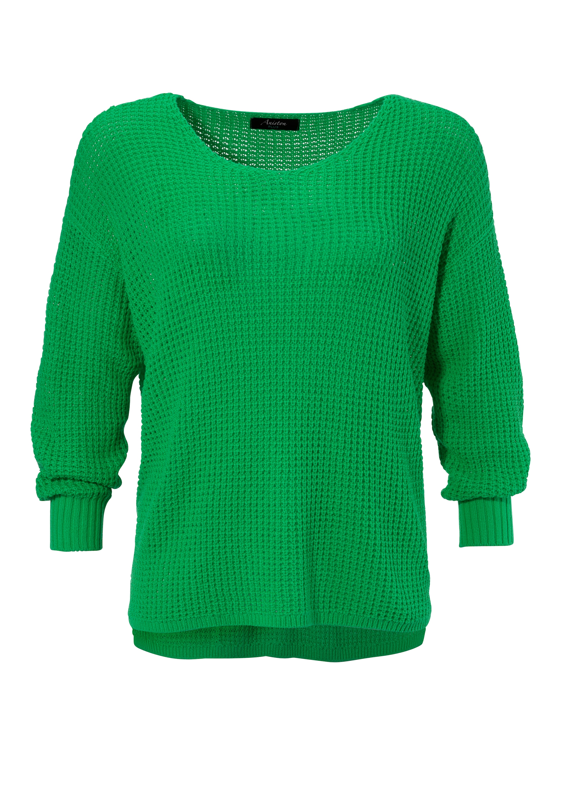Aniston PLUS Strickpullover, im dezenten Ajour-Strickmuster