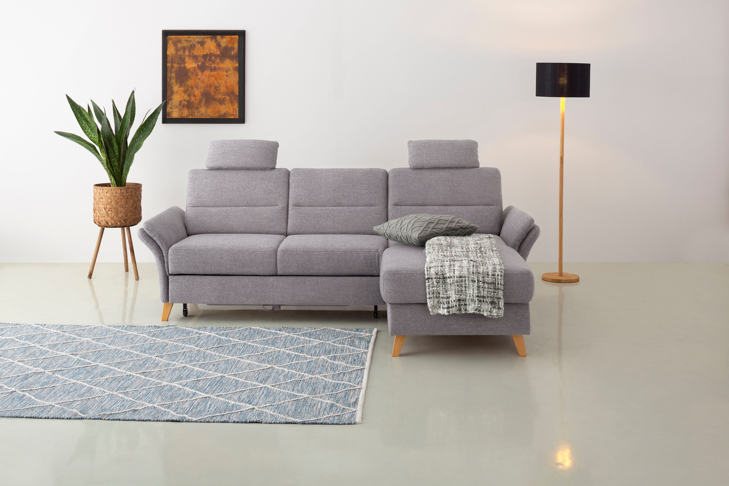 Home affaire Ecksofa »Westerland L-Form« Federkern-Polsterung, wahlweise mi günstig online kaufen