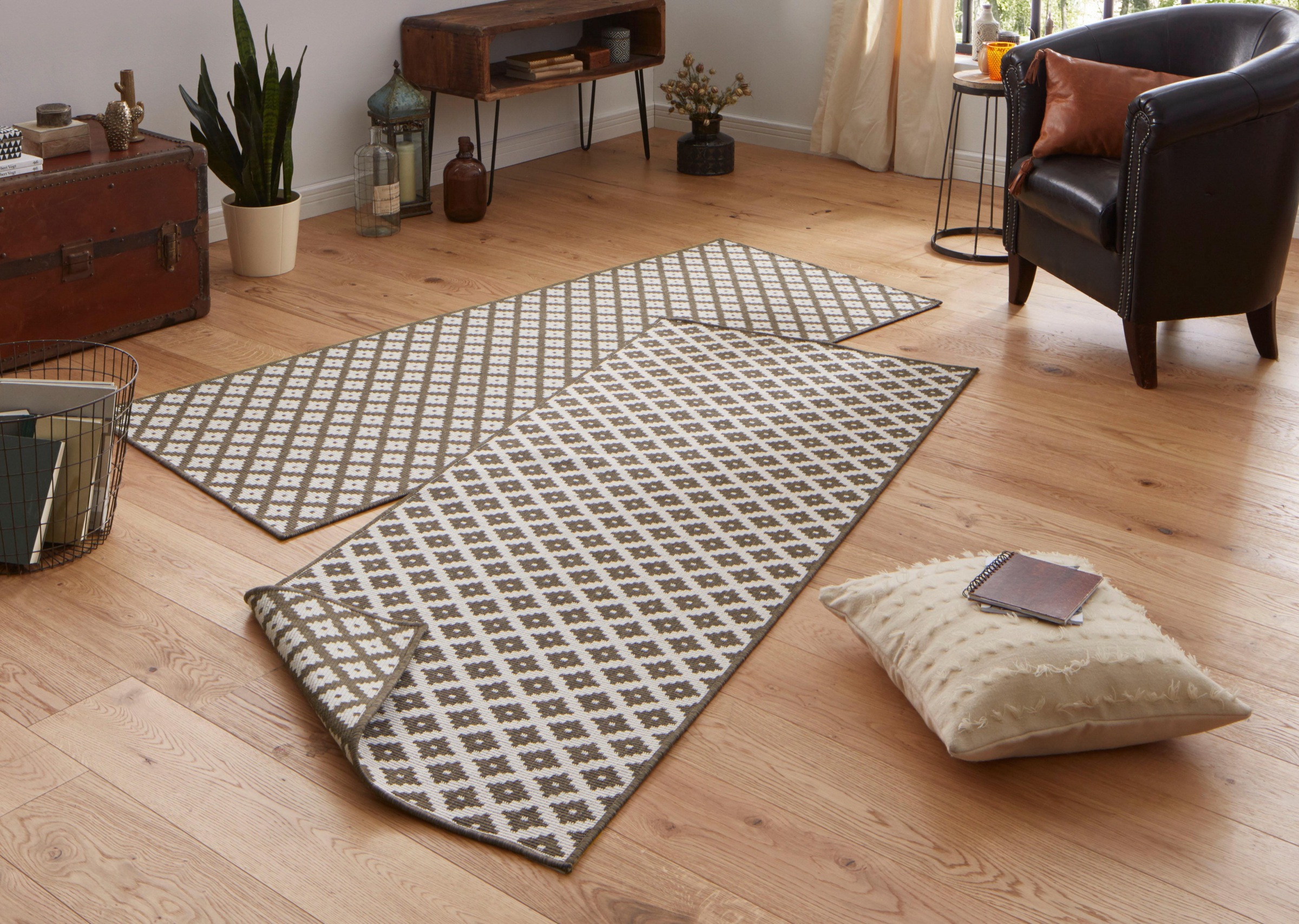 NORTHRUGS Läufer »Nizza«, rechteckig, 5 mm Höhe, In-& Outdoor, Wetterfest, Balkon, Garten, Wohnzimmer, Wasserfest