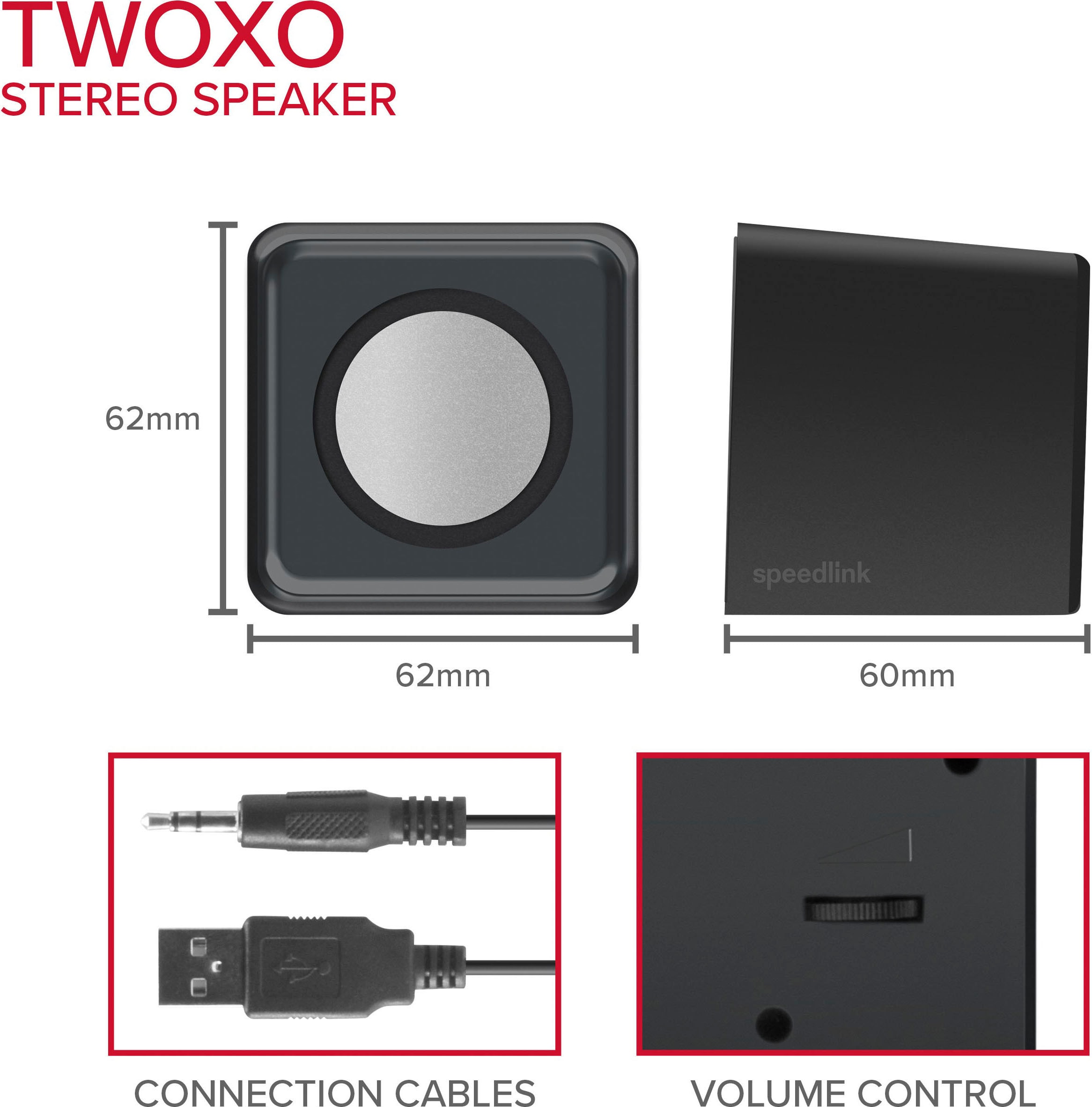 Speedlink PC-Lautsprecher »TWOXO Stereo«