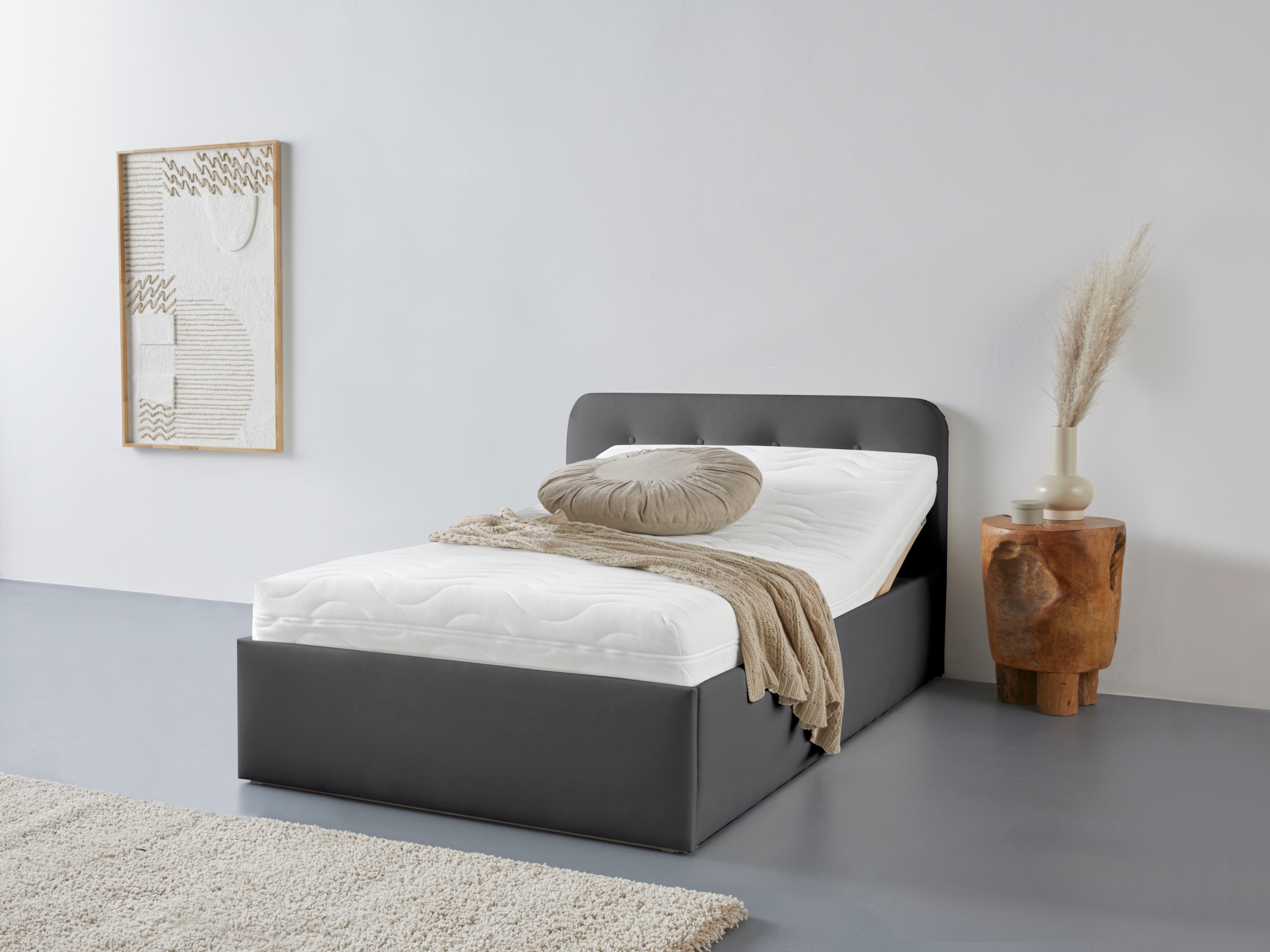 Westfalia Schlafkomfort Polsterbett "Rostock" auch mit Stauraum und Kopftei günstig online kaufen