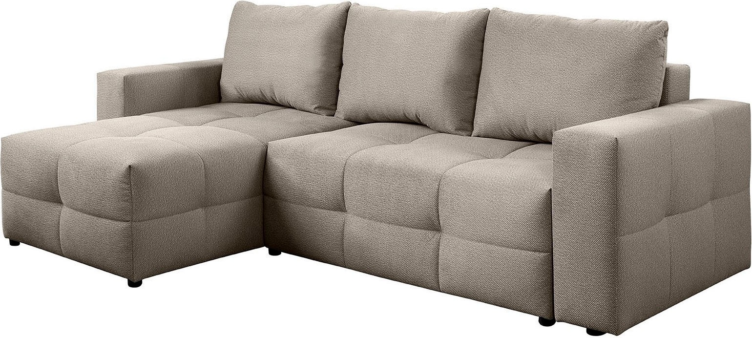 exxpo - sofa fashion Ecksofa Praktische Funktionsecke mit Federkern, Bettfunktion und Stauraum