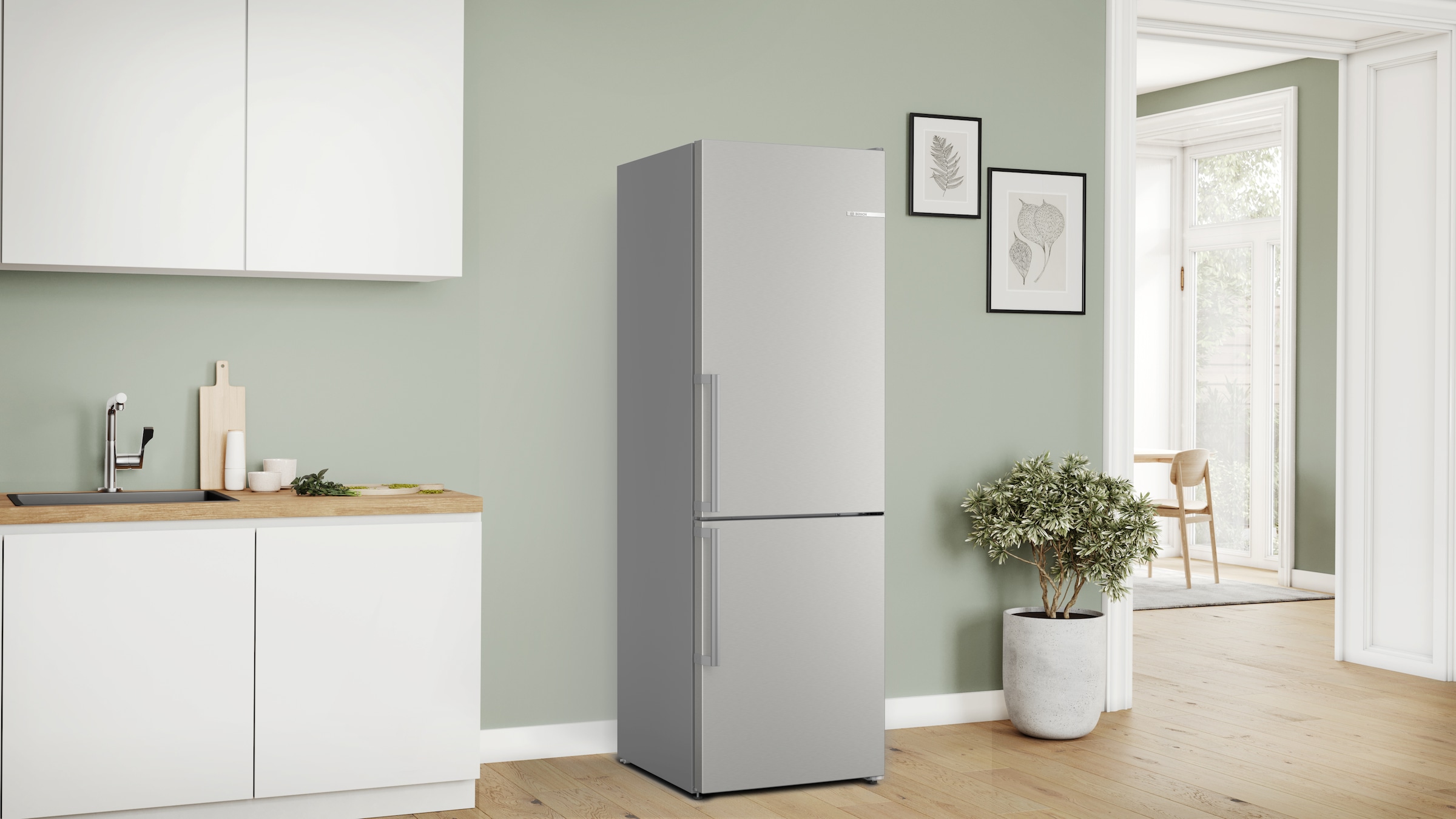 BOSCH Kühl-/Gefrierkombination Serie 4 »KGN36VIBT«