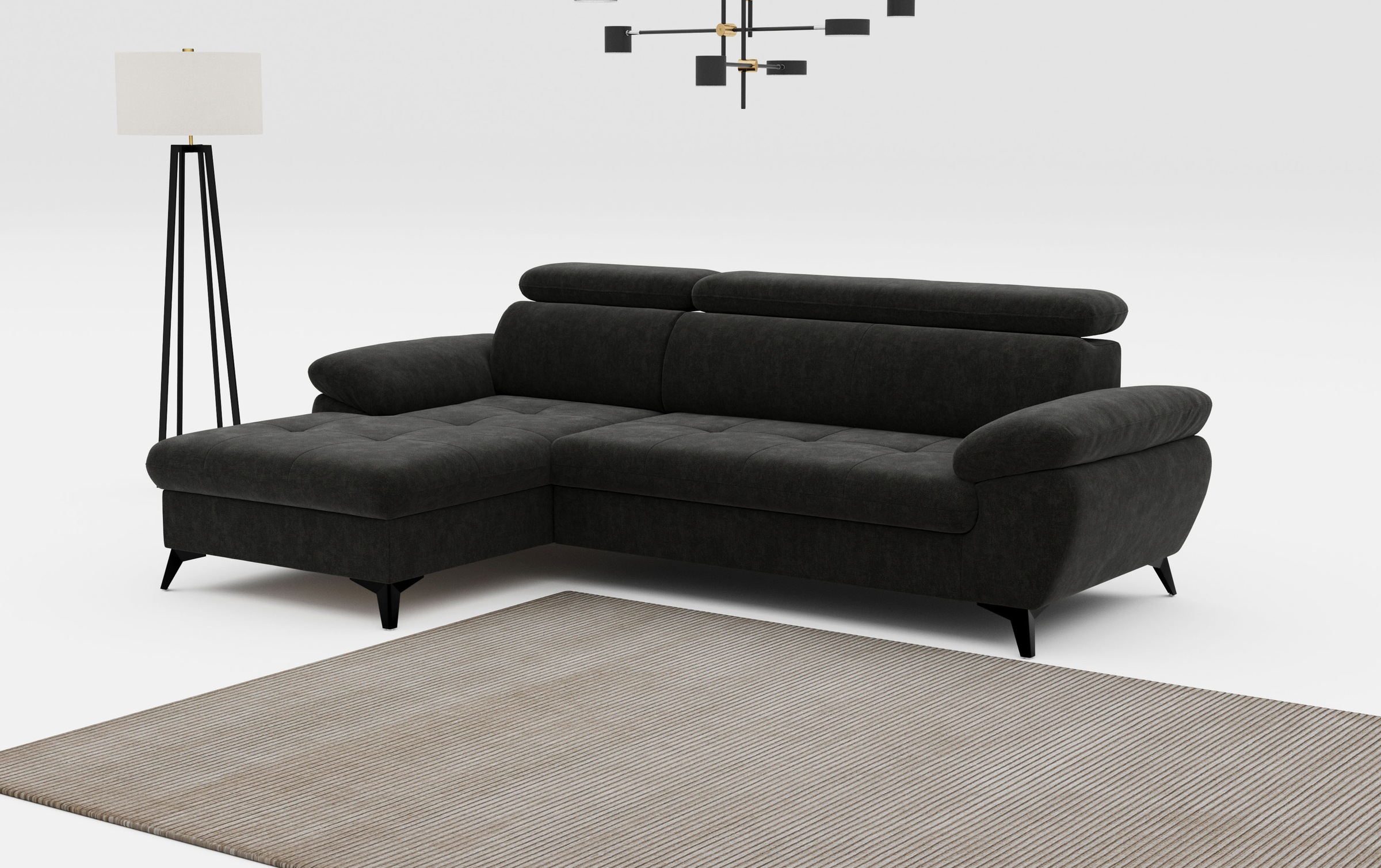 COTTA Ecksofa "Hudson L-Form", mit Kopfteilverstellung, wahlweise mit Bettf günstig online kaufen