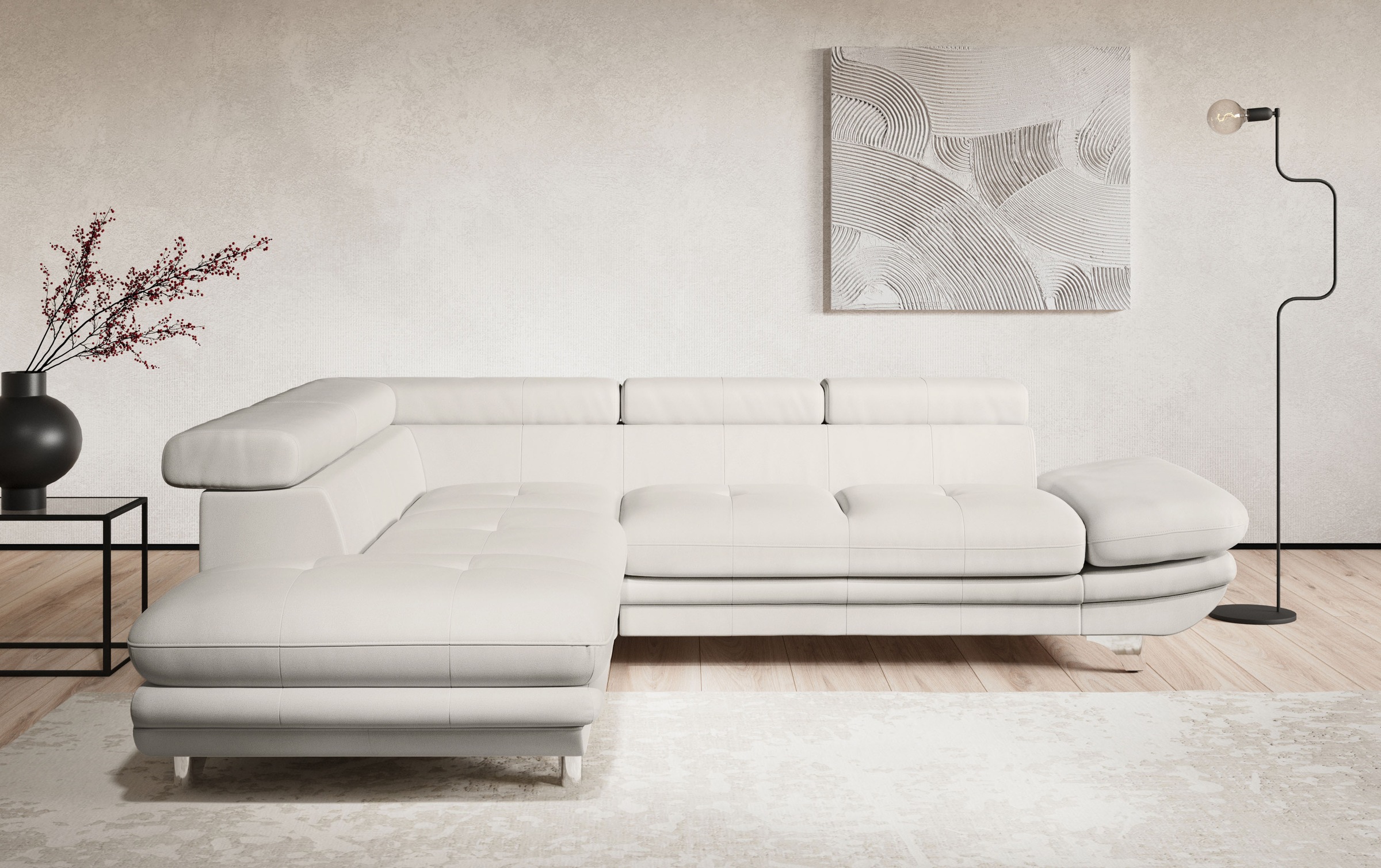 COTTA Ecksofa »Enterprise L-Form«, mit Arm- & Kopfteilverstellung, wahlweis günstig online kaufen