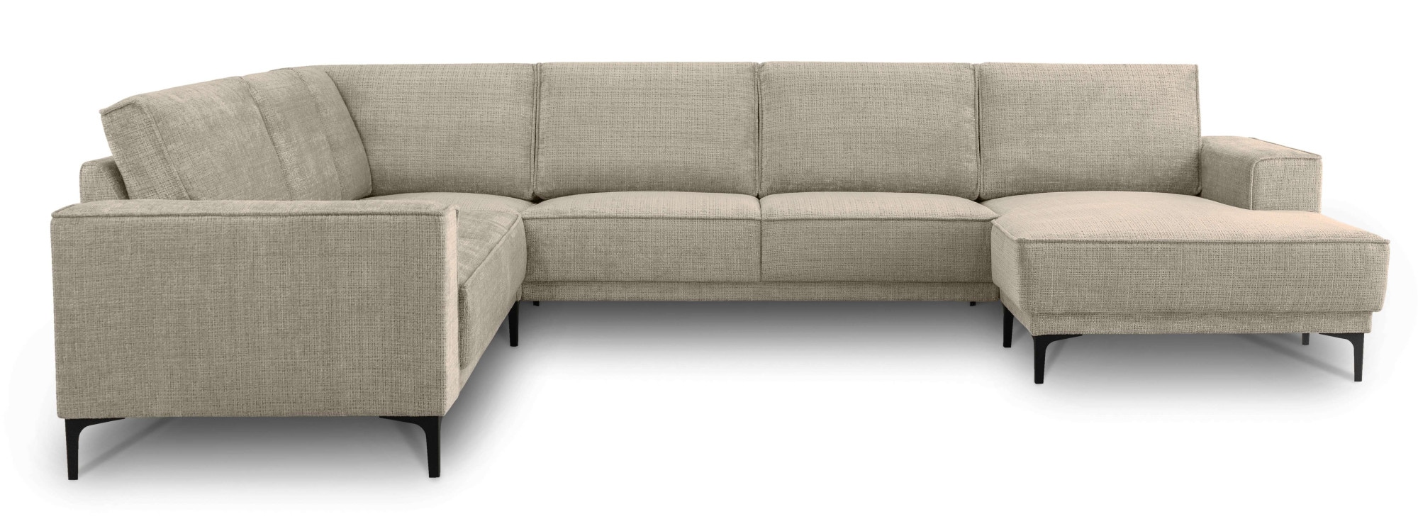 PLACES OF STYLE Wohnlandschaft »XXL Sofa Oland, Struktur, Flachgewebe, Luxu günstig online kaufen