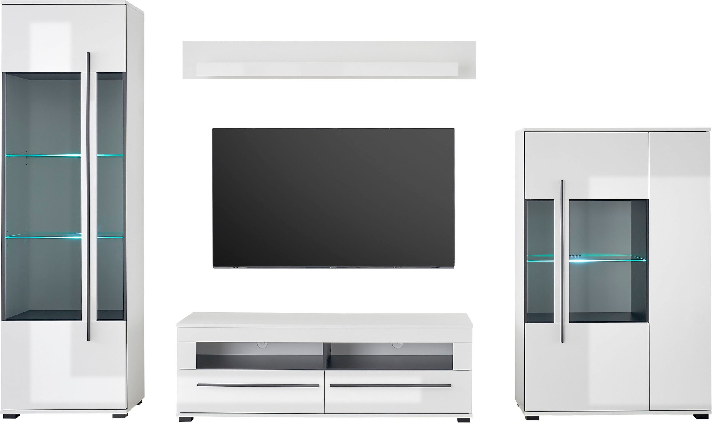 INOSIGN Wohnwand »Cantara, moderne Anbauwand, Wohnzimmer-Set, in Eiche Evok günstig online kaufen