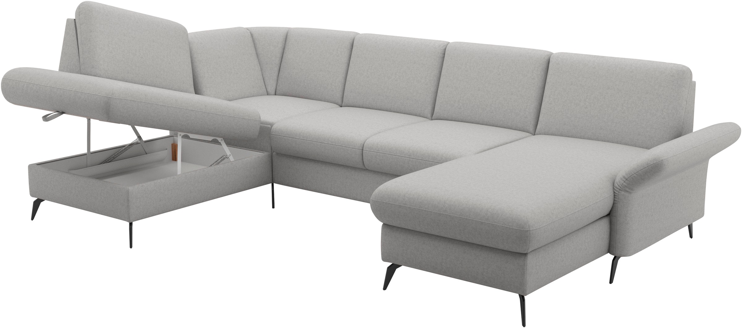 Home affaire Wohnlandschaft »Rochelle«, optional: Armteilverstellung, klappbar, Bettkasen