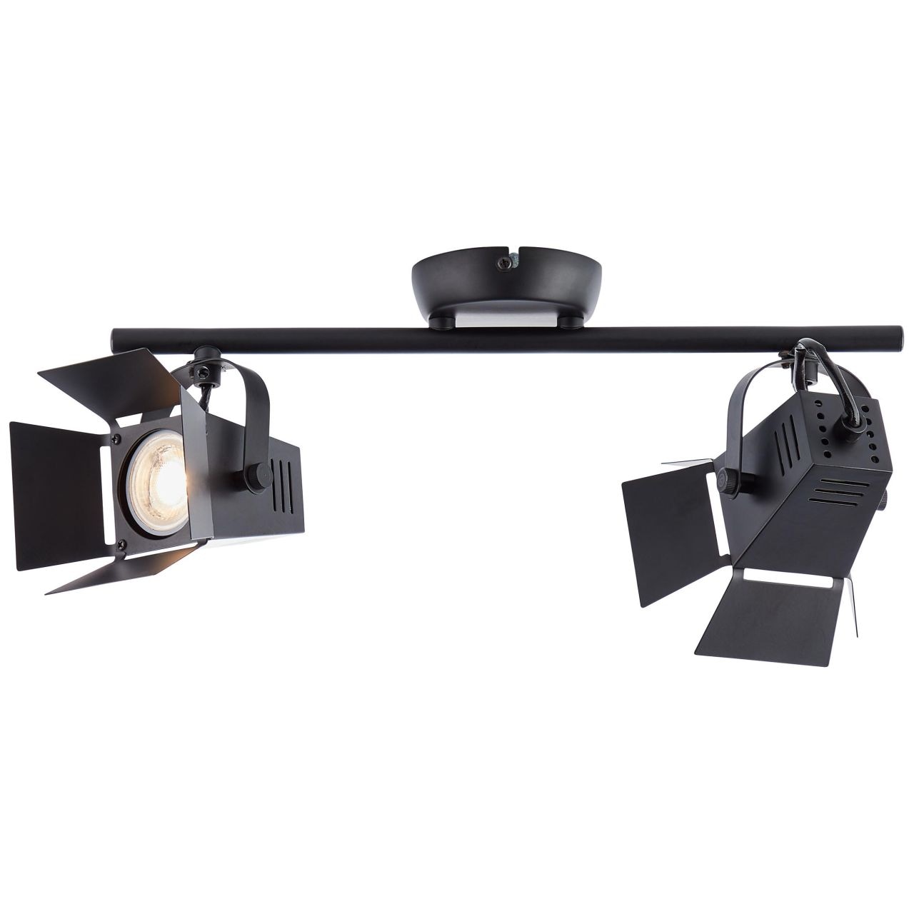 Brilliant Deckenstrahler »Movie«, 2 flammig, Leuchtmittel GU10 | LED wechselbar, LED Spotrohr 2flg schwarz matt