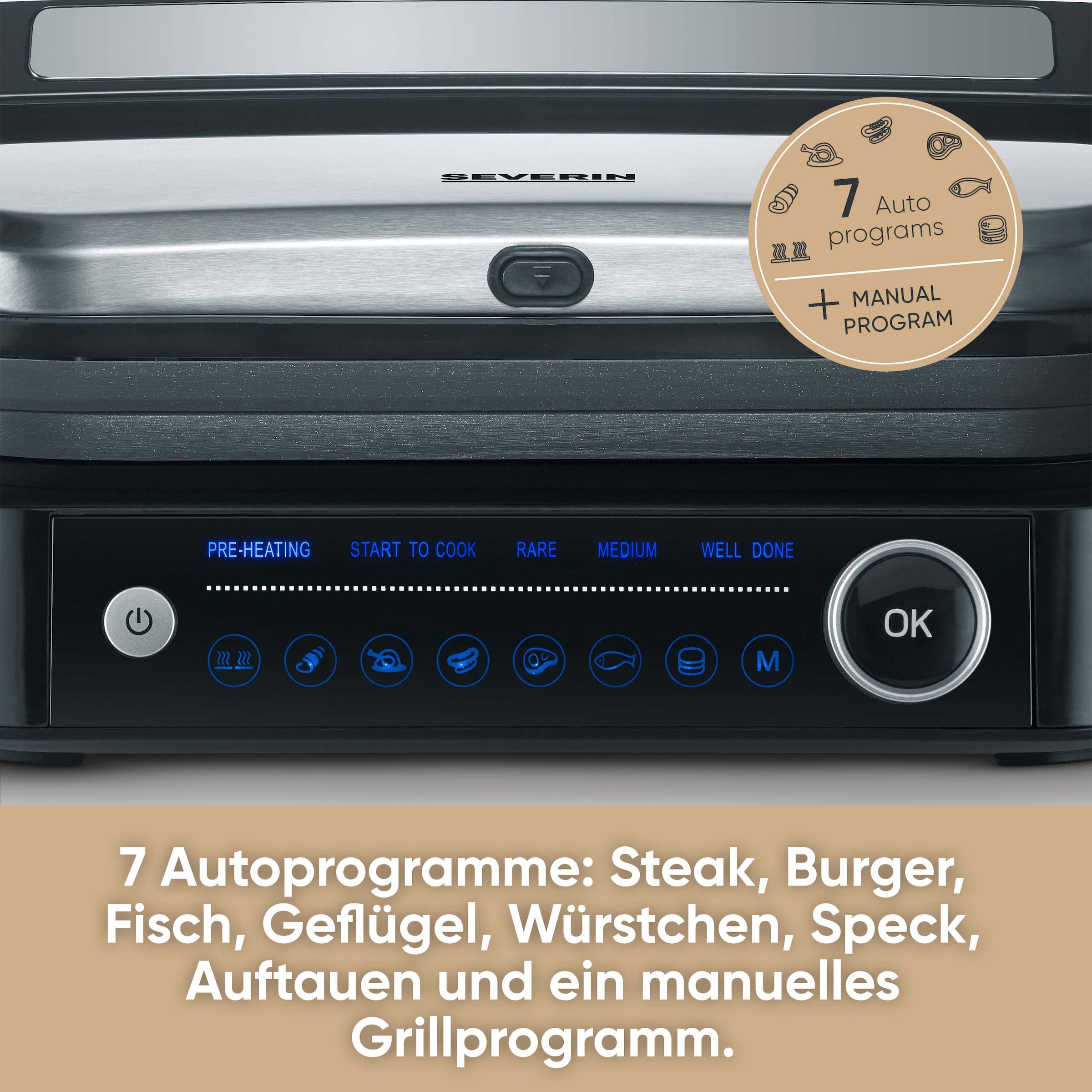 Severin Kontaktgrill »KG 2395« 1800 W