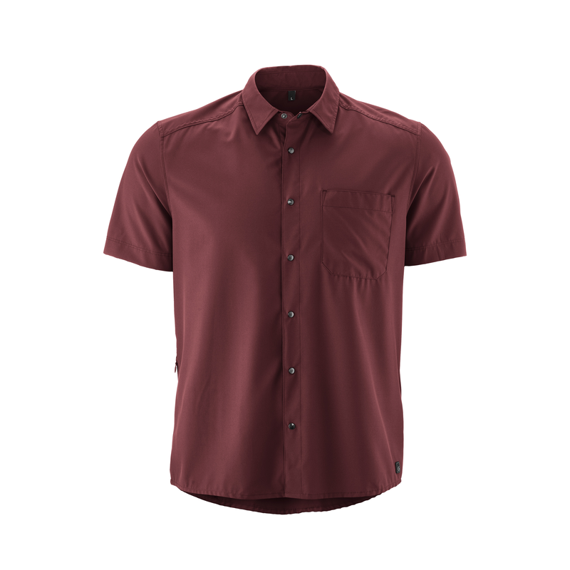 GONSO Radtrikot »Adventure Shirt M« Atmungsaktiv, schnell trocknend rotbraun XL XL Lockere Passform