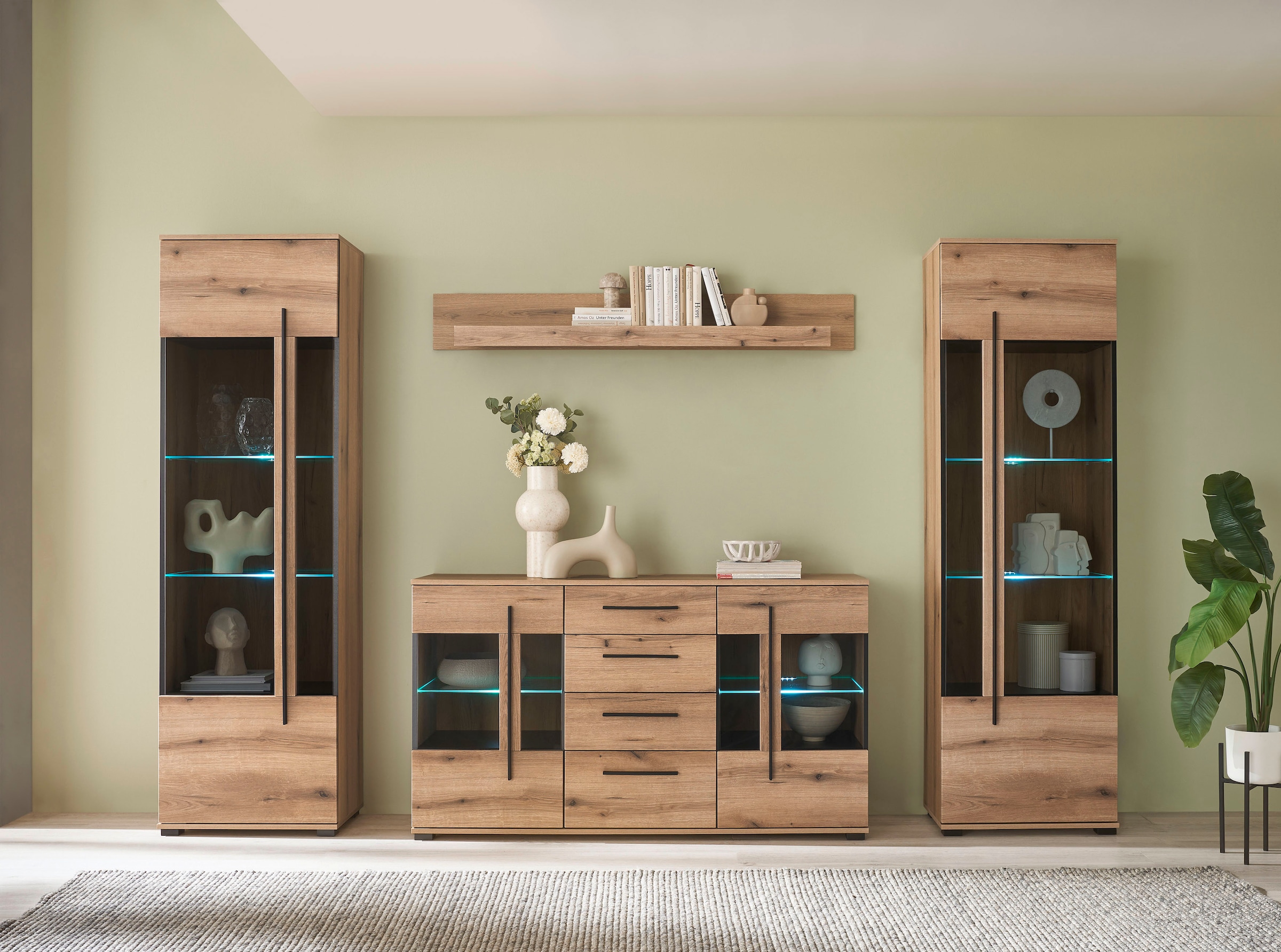INOSIGN Wohnwand »Cantara« Set, enthält zwei Vitrinen, ein Sideboard und ei günstig online kaufen