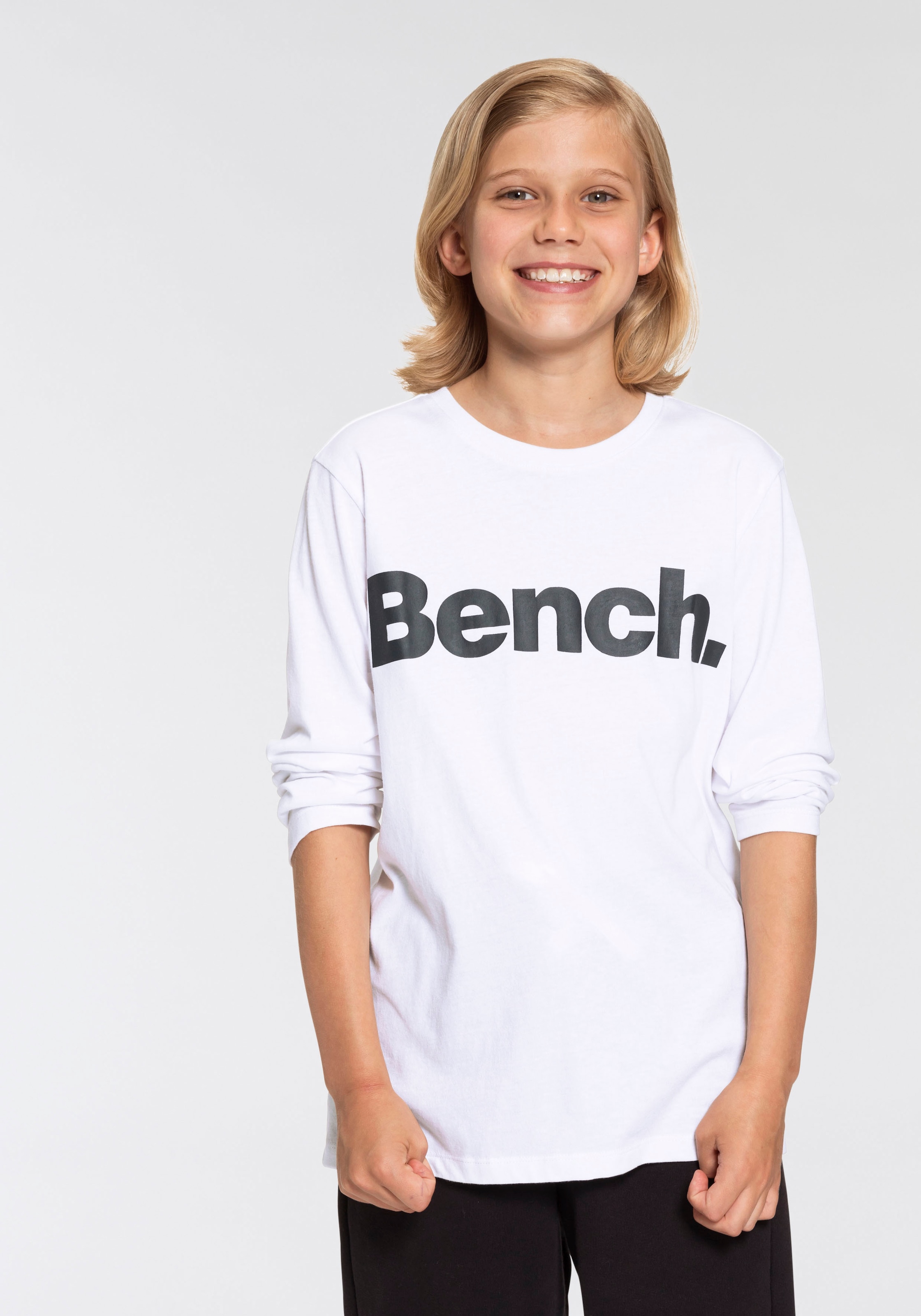 Bench. Langarmshirt Kontrastfarbe im »Basic«, mit in Online-Shop bestellen Druck