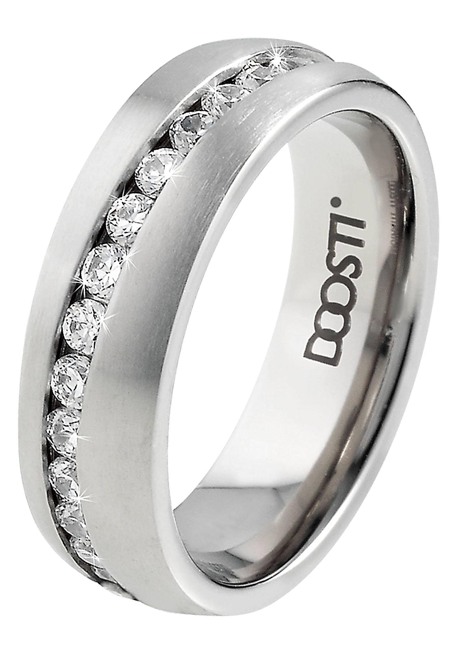 DOOSTI Trauring »Schmuck Geschenk TITAN Trauring Ehering Partnerring LIEBE«, Made in Germany - wahlweise mit oder ohne Zirkonia