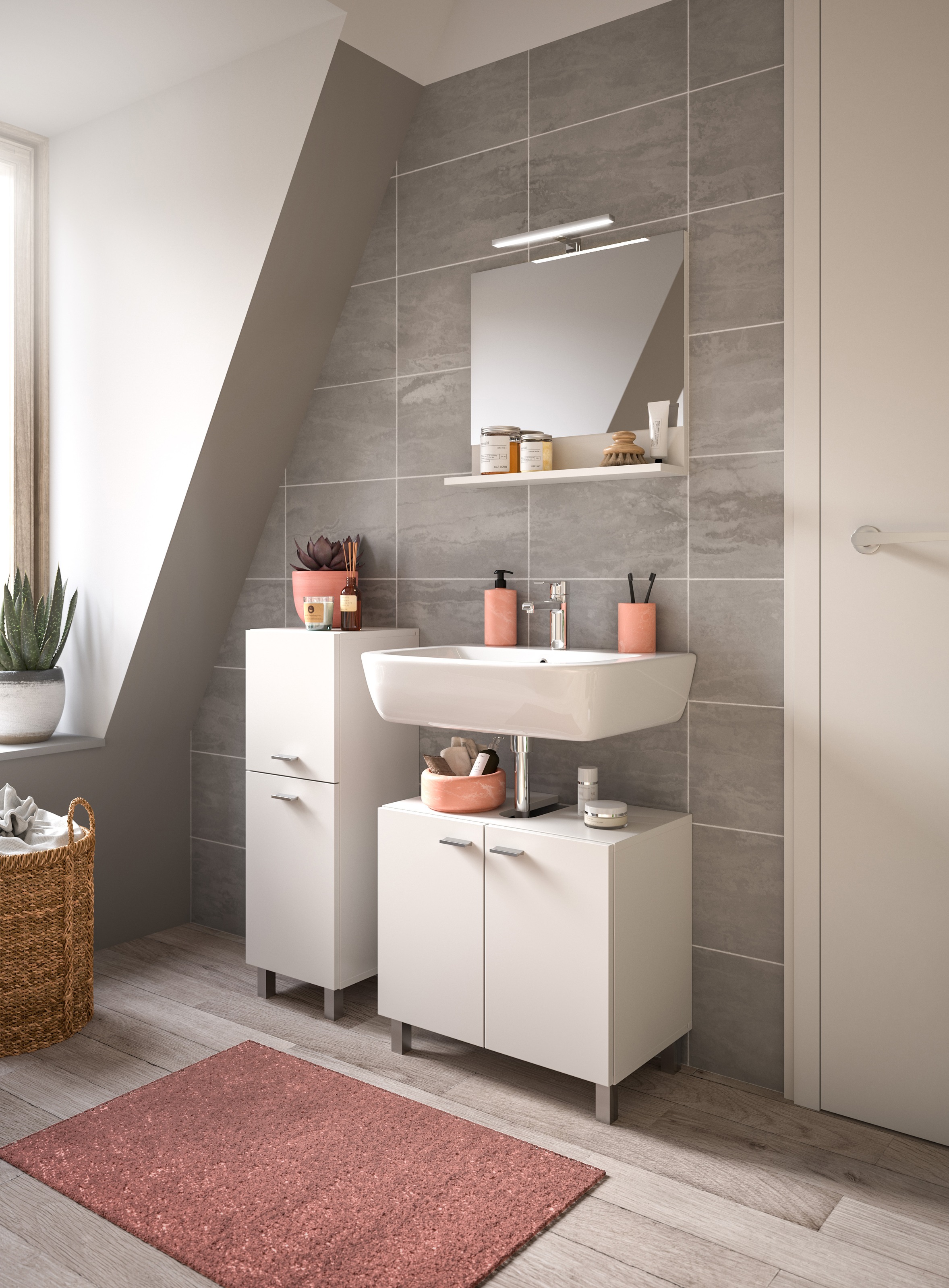 welltime Badmöbel-Set »Tampa, Breite 102cm, 3-teilig« 3 Stk. tlg. günstig online kaufen