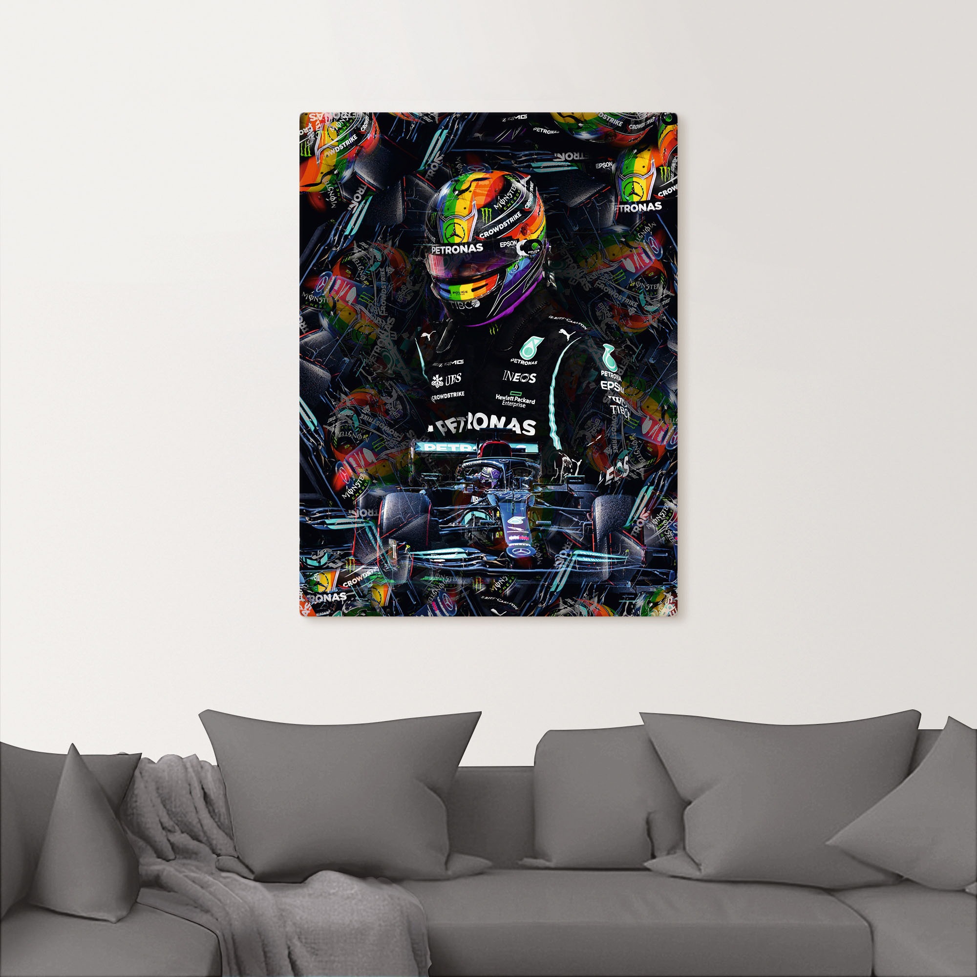 Artland Wandbild »Sir Lewis Hamilton Motorsportlegende«, Bilder von Männern, (1 St.), als Alubild, Outdoorbild, Leinwandbild, Poster in verschied. Größen