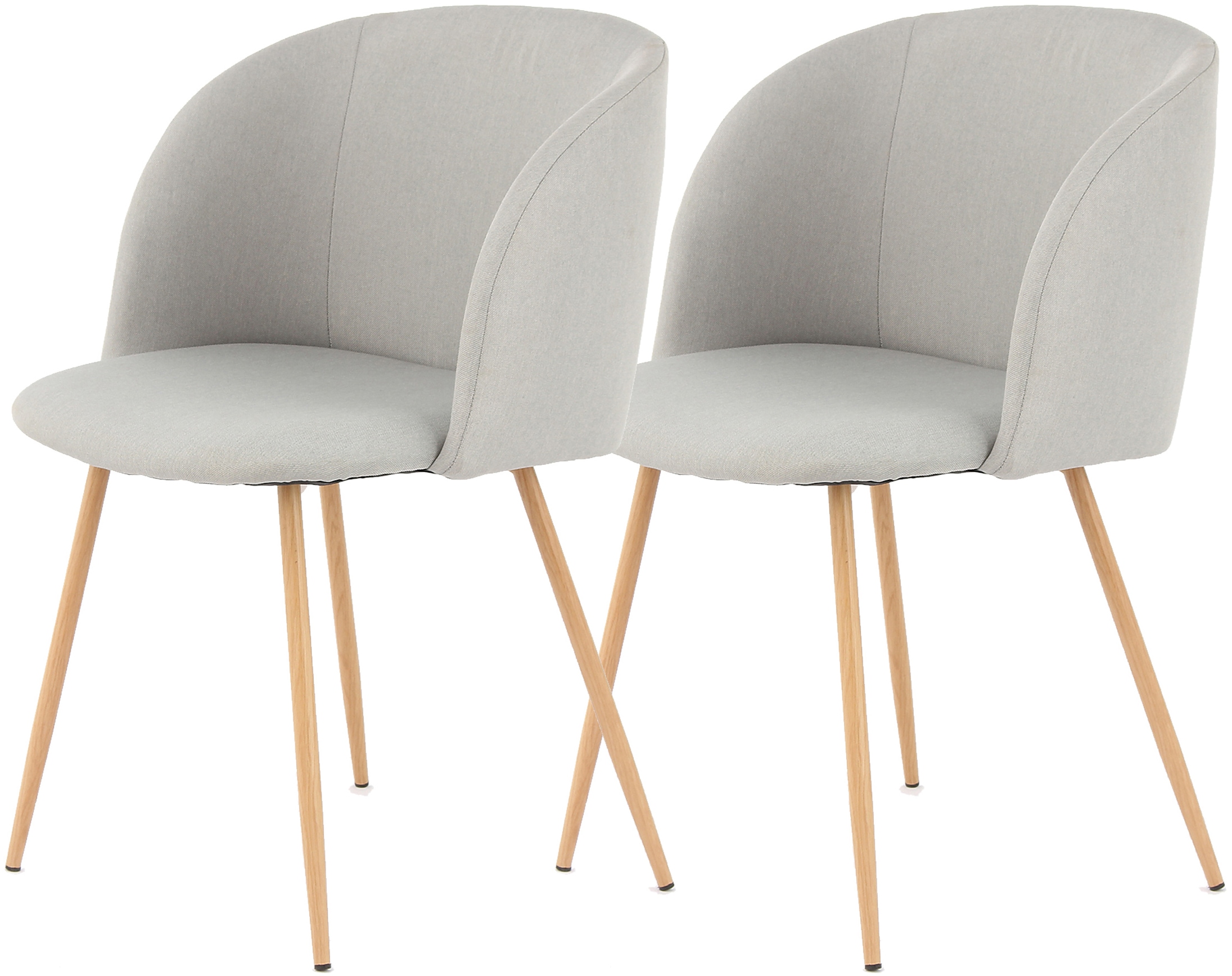 Kayoom Polsterstuhl »Stuhl Celina 110 2er-Set Grau,samtweicher Bezug in mod günstig online kaufen