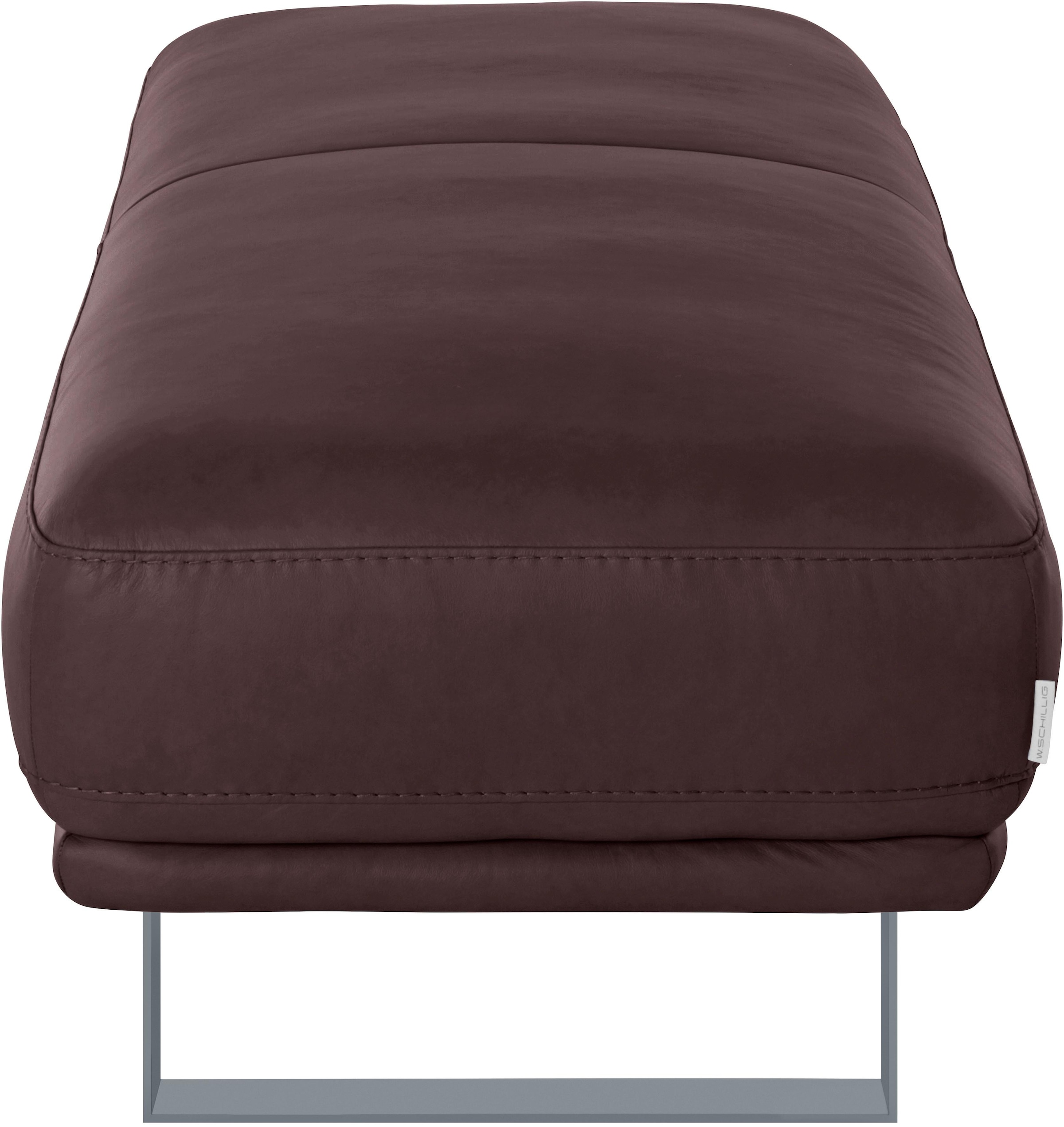 W.SCHILLIG Hocker »montanaa«, mit Metallkufen in Silber matt, Breite 141 cm