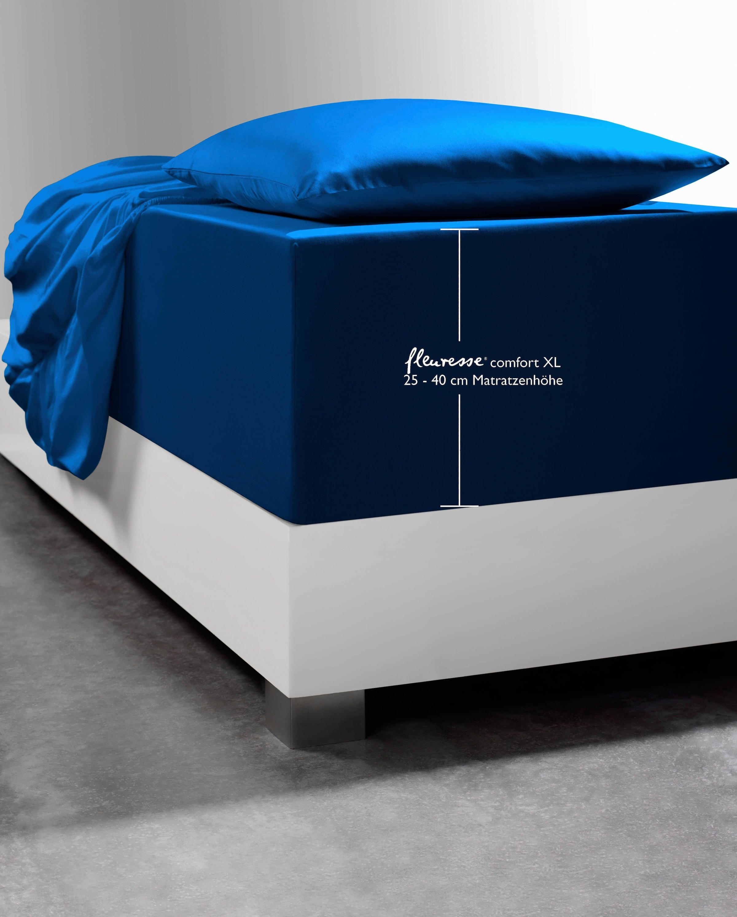 fleuresse Spannbettlaken "Comfort XL" Mako-Jersey, für Matratzen bis 40 cm günstig online kaufen