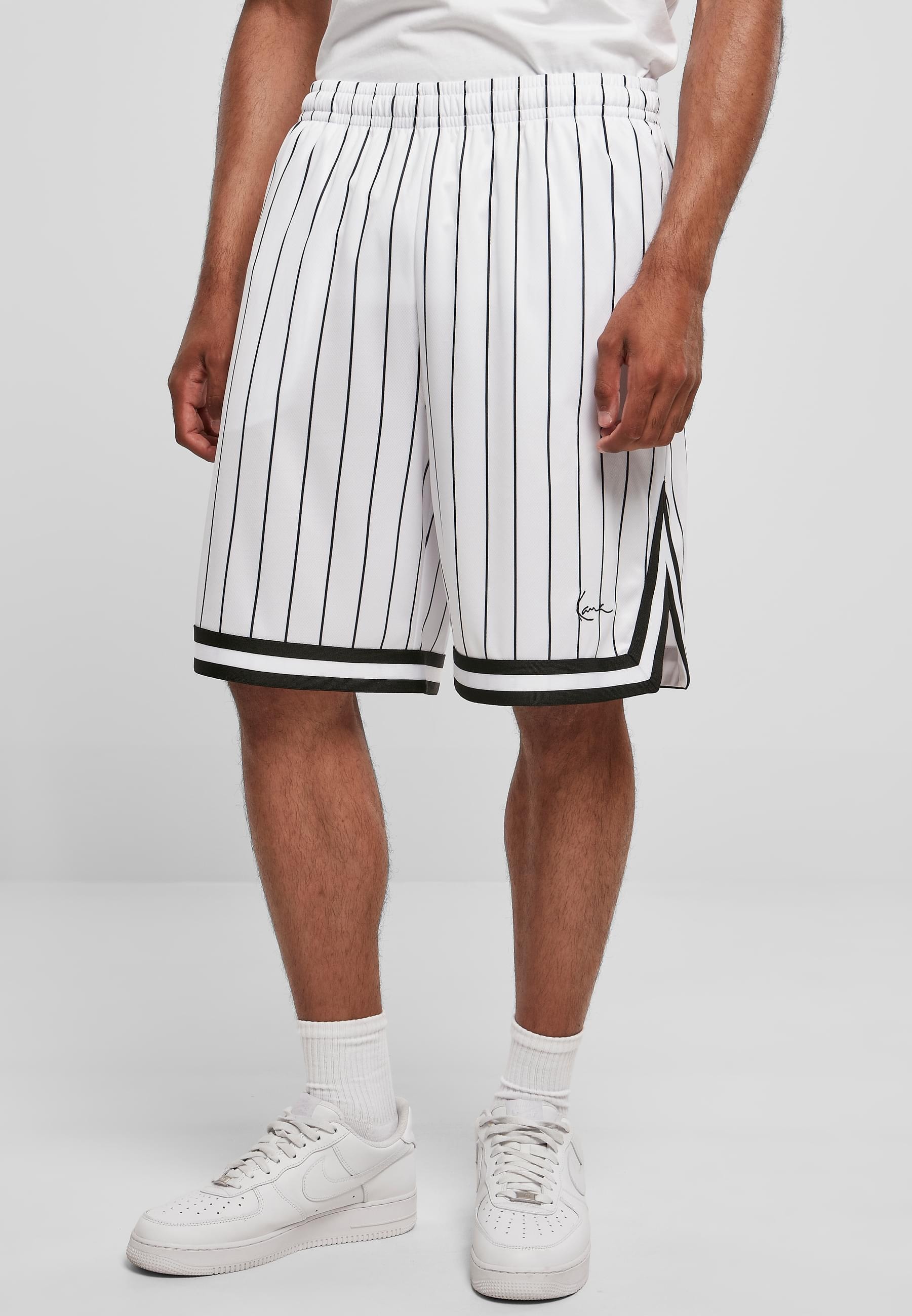 Karl Kani Stoffhose »Karl Kani Herren Small Signature Pinstripe Mesh Shorts«